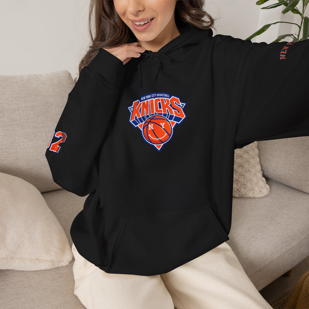 New York Knicks Jersey Hoodie — 'Towns 32' Retro Basketball Pullover