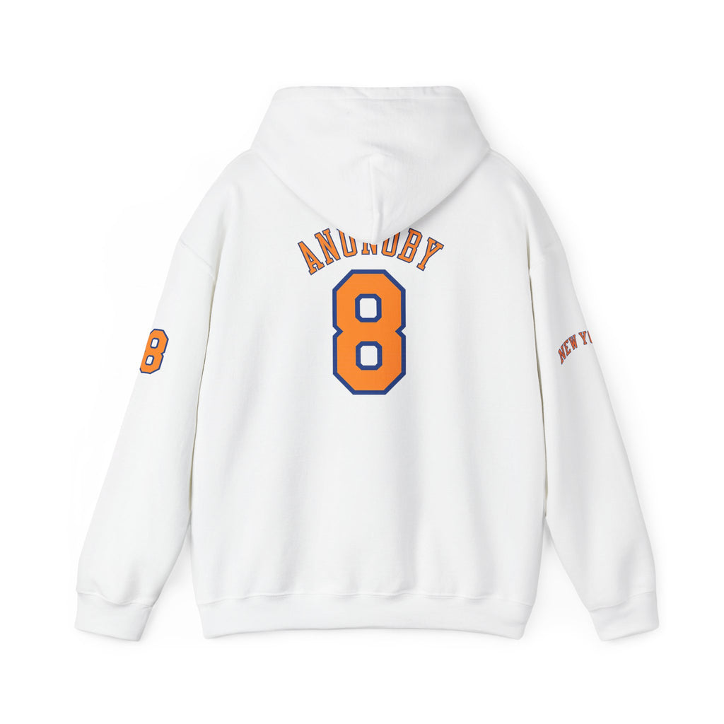 Knicks #8 Anunoby Basketball Hoodie — NYR Team Logo Back Number Sweatshirt