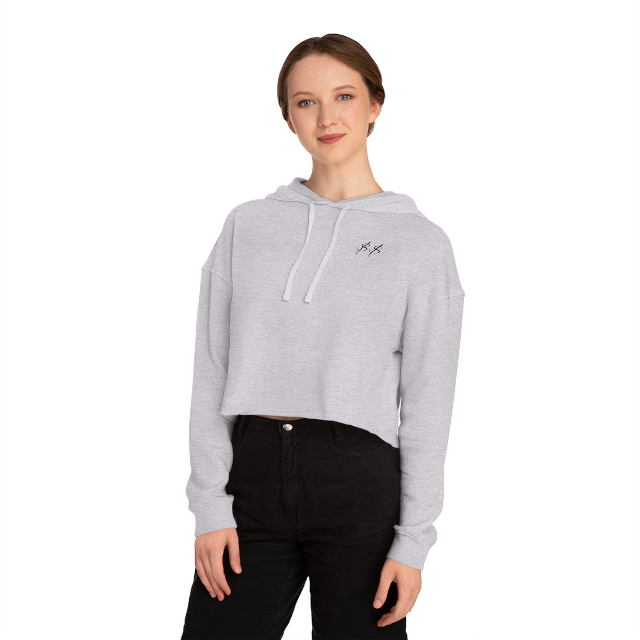 “Bad Bitch 1” Woman's Graphic Cropped Hooded Sweatshirt