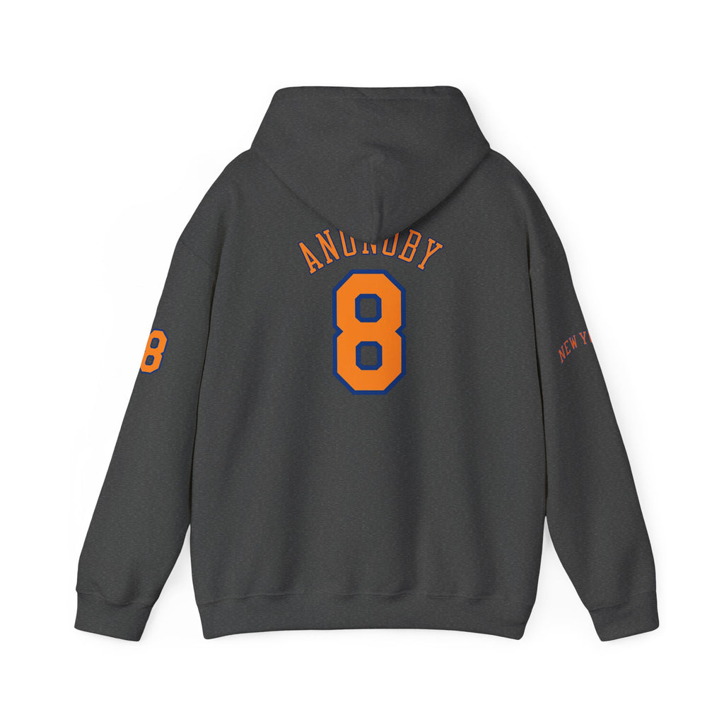 Knicks #8 Anunoby Basketball Hoodie — NYR Team Logo Back Number Sweatshirt