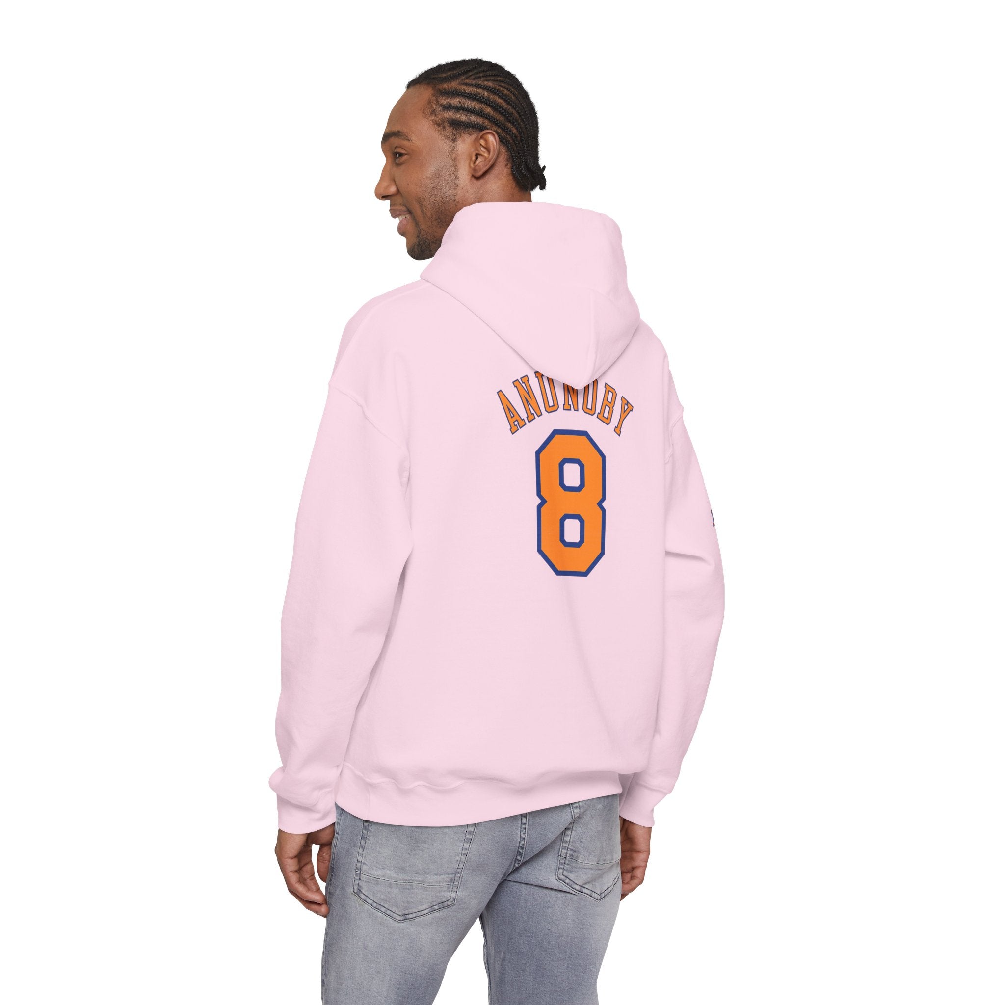 Knicks #8 Anunoby Basketball Hoodie — NYR Team Logo Back Number Sweatshirt