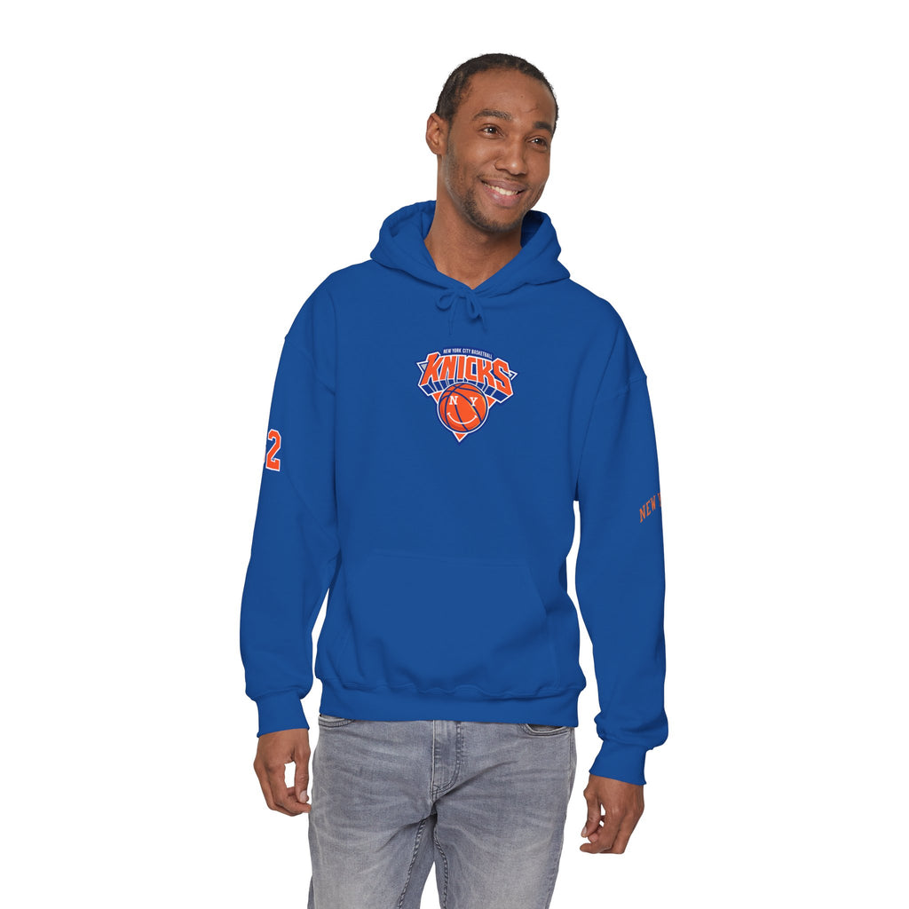 New York Knicks Jersey Hoodie — 'Towns 32' Retro Basketball Pullover