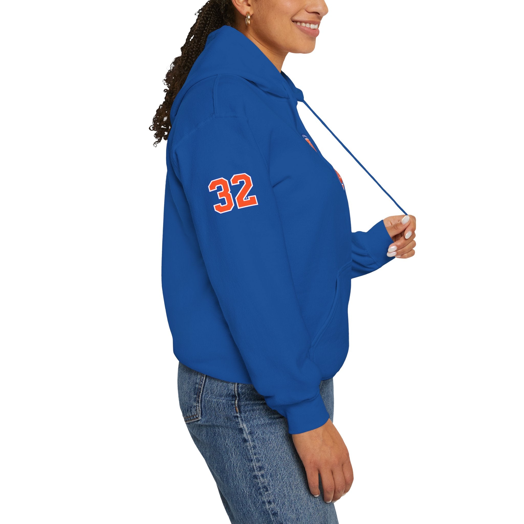 New York Knicks Jersey Hoodie — 'Towns 32' Retro Basketball Pullover