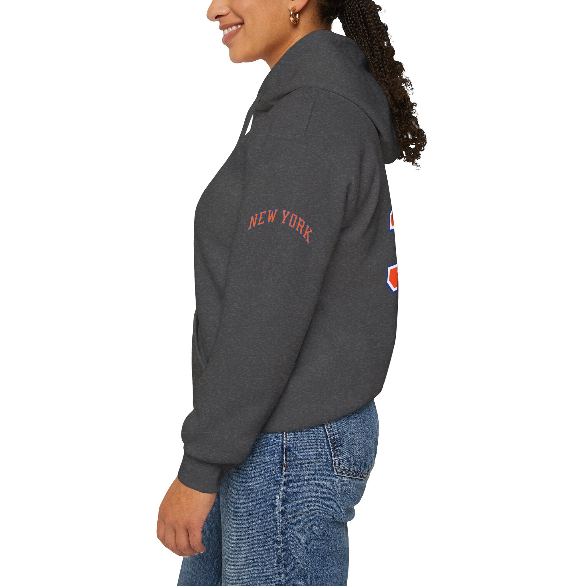 New York Knicks Jersey Hoodie — 'Towns 32' Retro Basketball Pullover