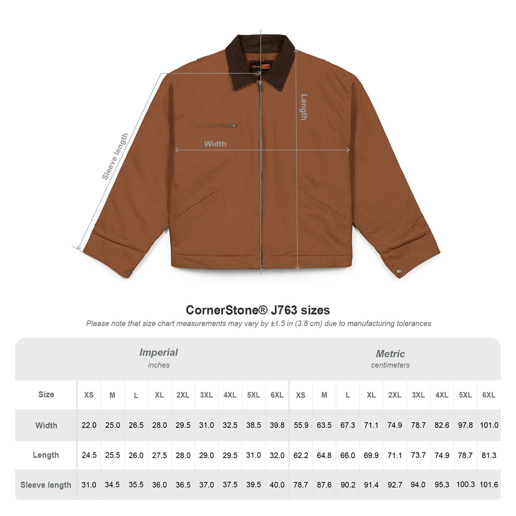 Work Jacket - Black Duck Cloth Jacket with Subtle 'CRT' Script Logo