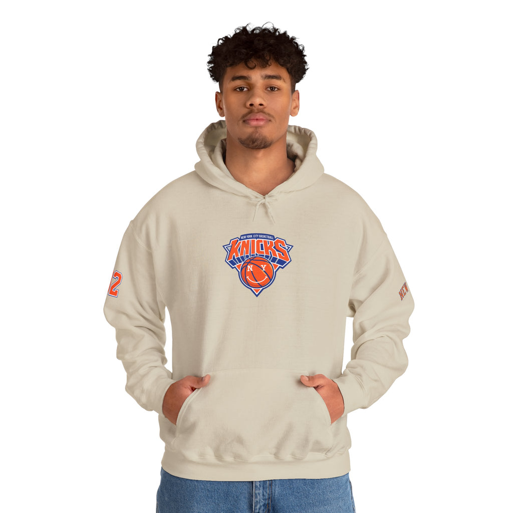 New York Knicks Jersey Hoodie — 'Towns 32' Retro Basketball Pullover