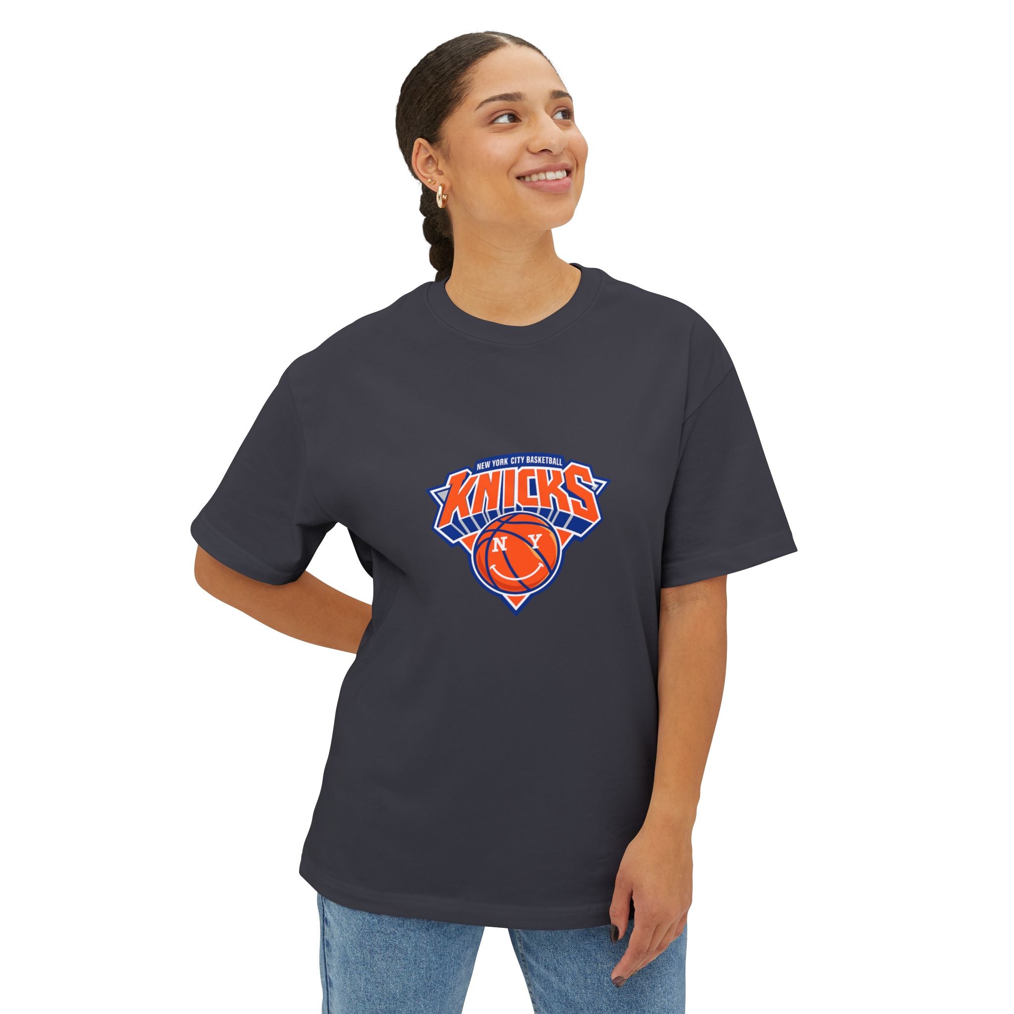 Knicks 'Towns 32' Boxy Tee — Retro Basketball Team Jersey Shirt