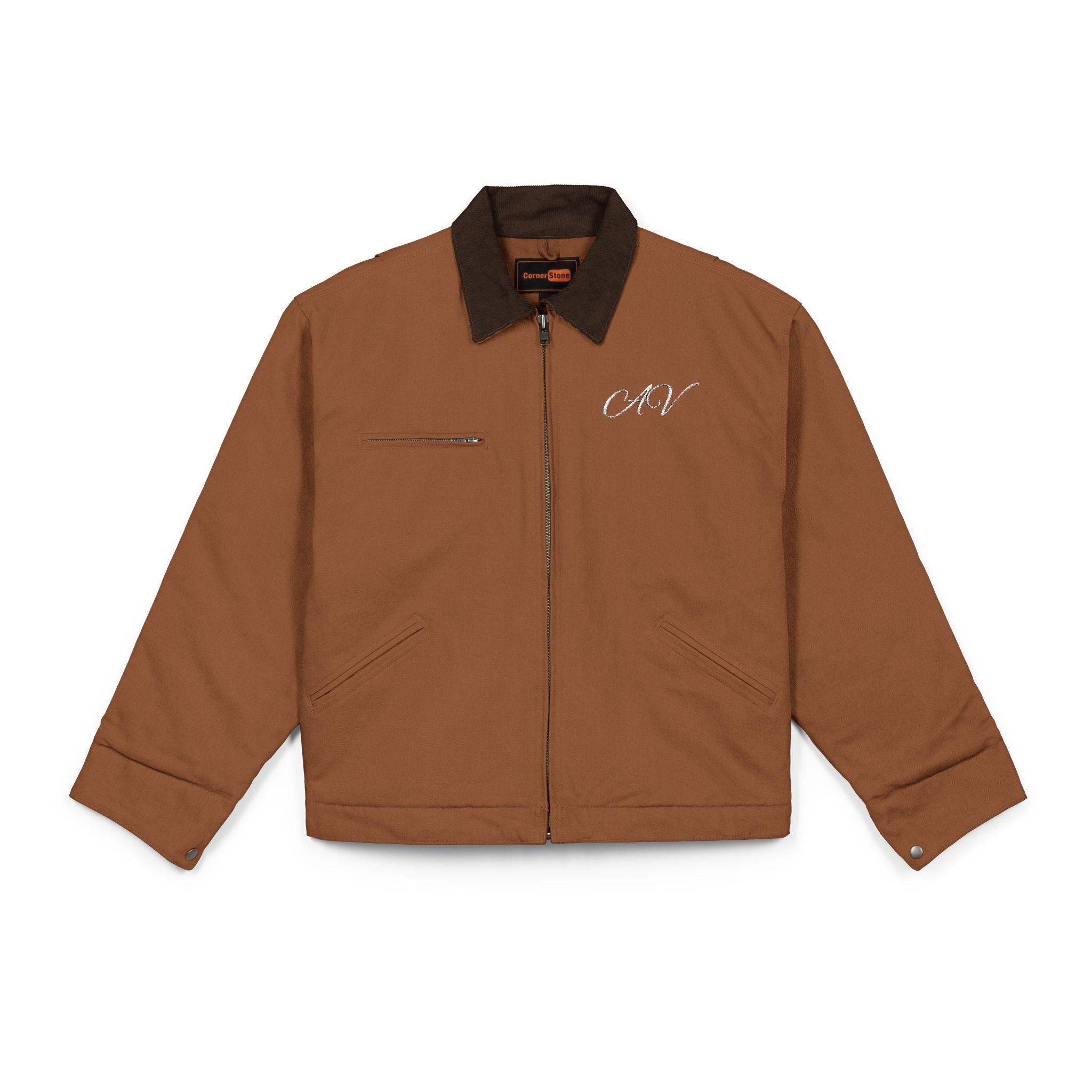 Work Jacket - Black Duck Cloth Jacket with Subtle 'CRT' Script Logo
