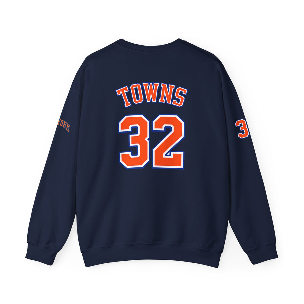 New York Knicks 'Towns 32' Crewneck Sweatshirt — Retro NBA Fan Apparel