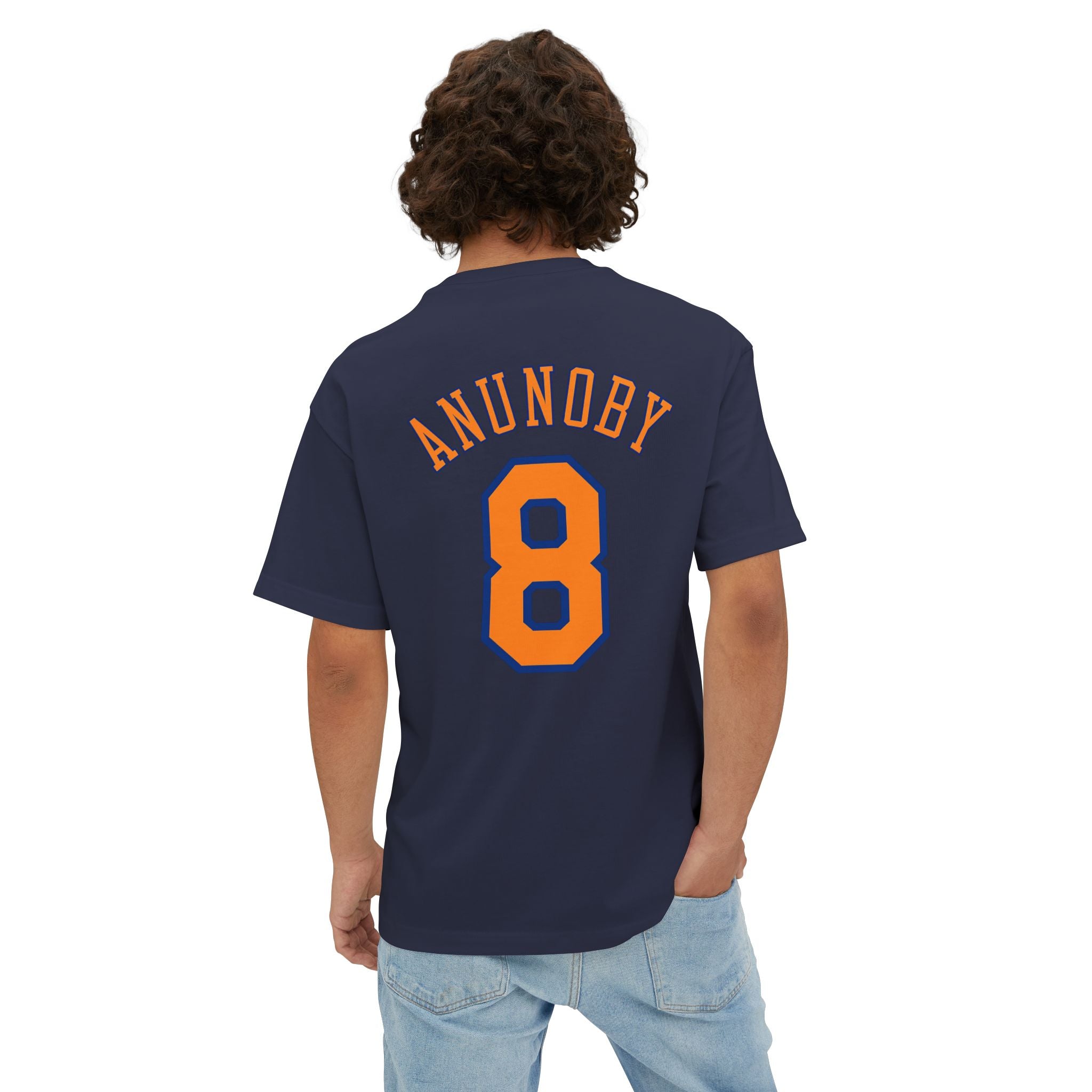 Knicks Anunoby #8 Boxy Tee — Retro Basketball Jersey Shirt