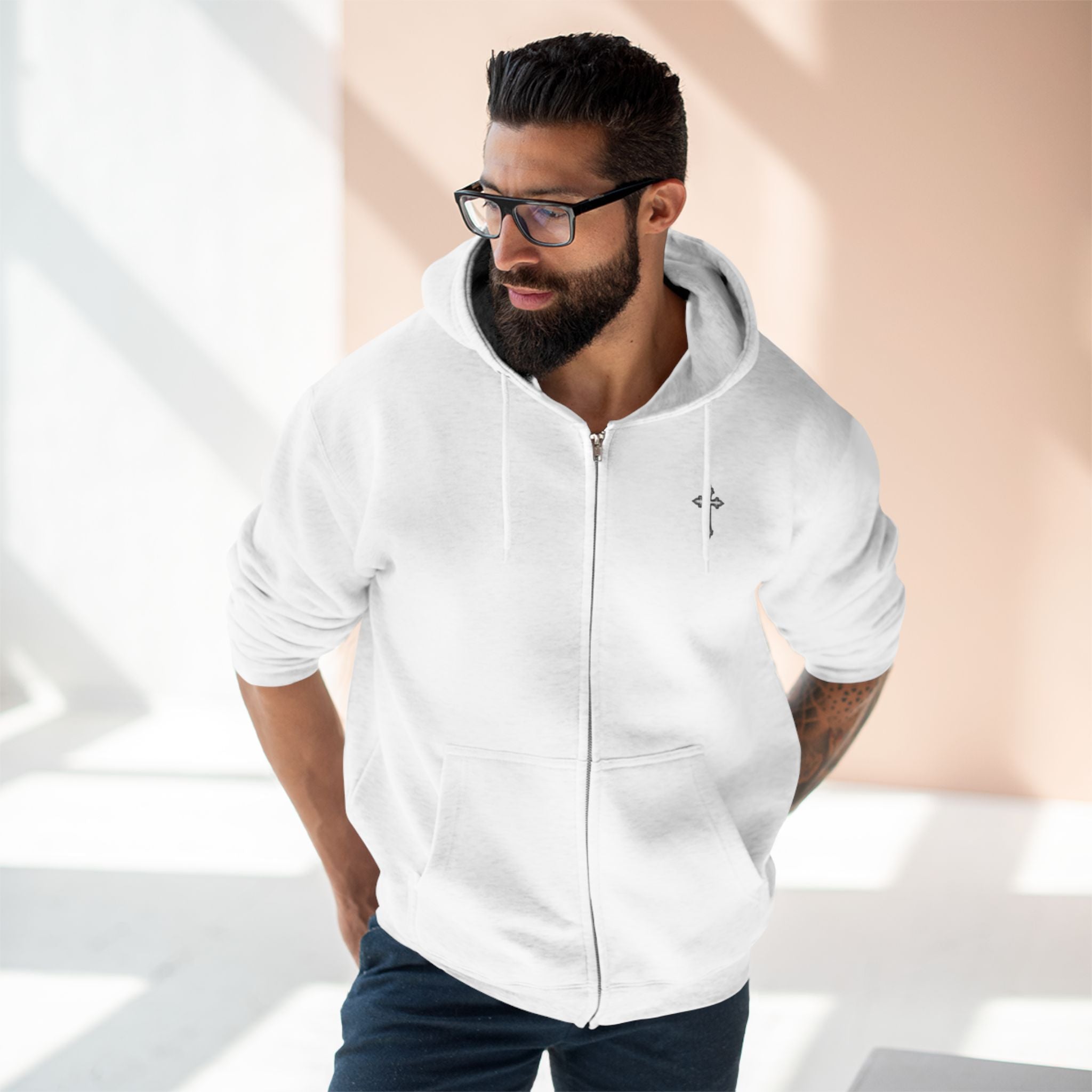 Cross Zip Hoodie