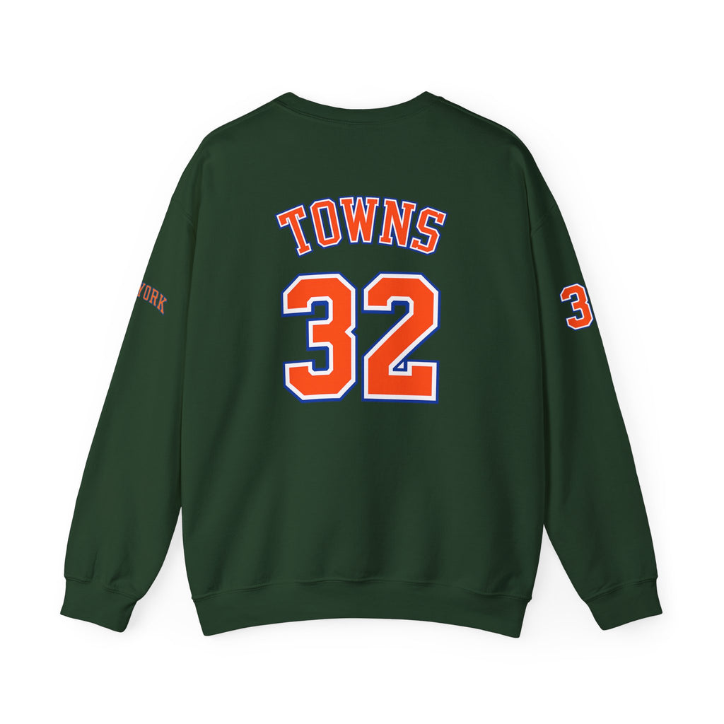 New York Knicks 'Towns 32' Crewneck Sweatshirt — Retro NBA Fan Apparel