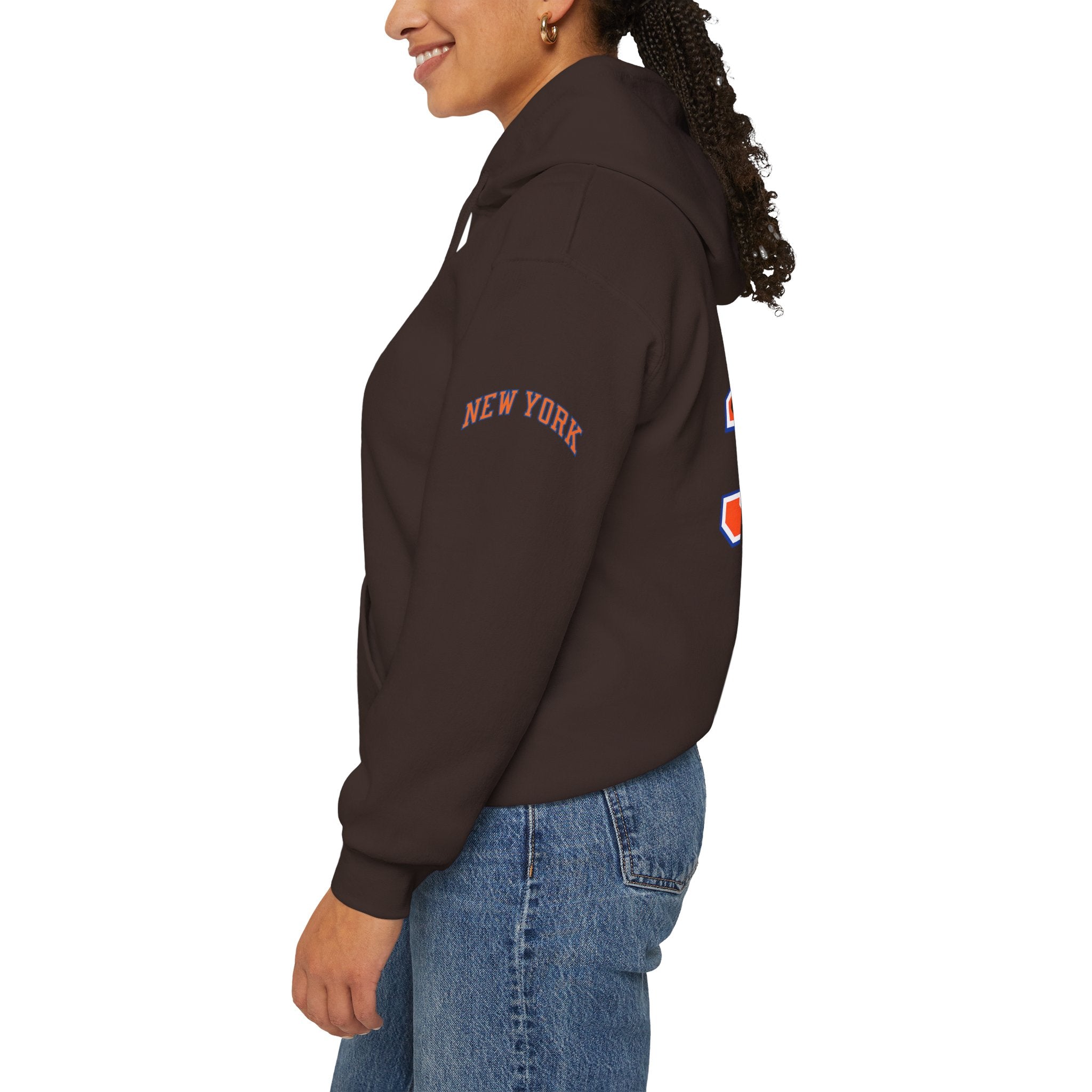 New York Knicks Jersey Hoodie — 'Towns 32' Retro Basketball Pullover
