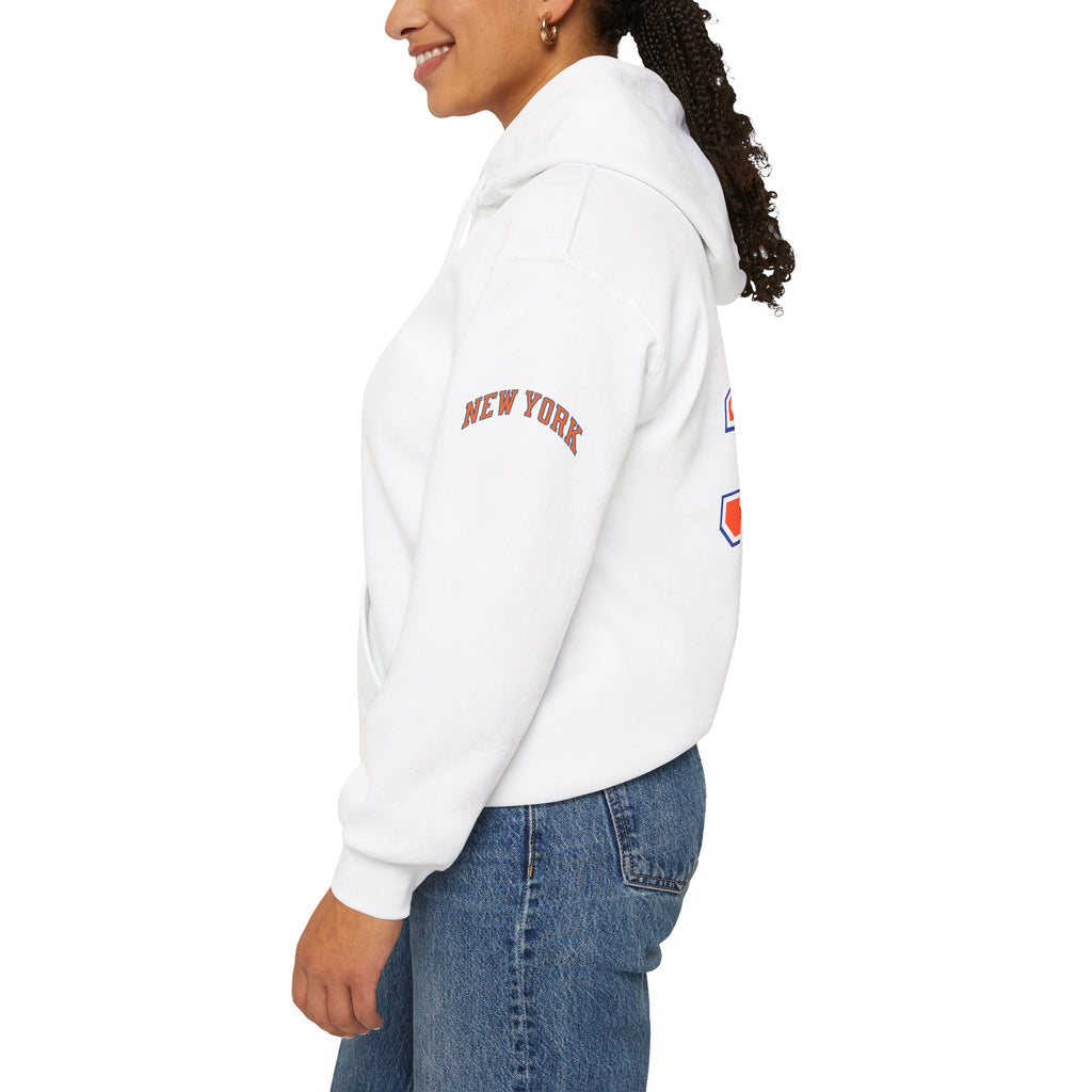 New York Knicks Jersey Hoodie — 'Towns 32' Retro Basketball Pullover
