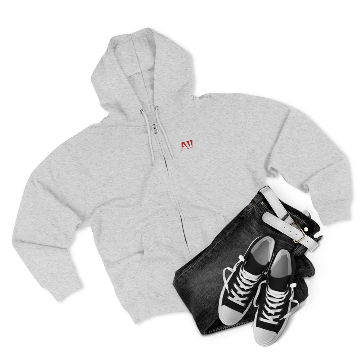Spider Emblem Zip Hoodie