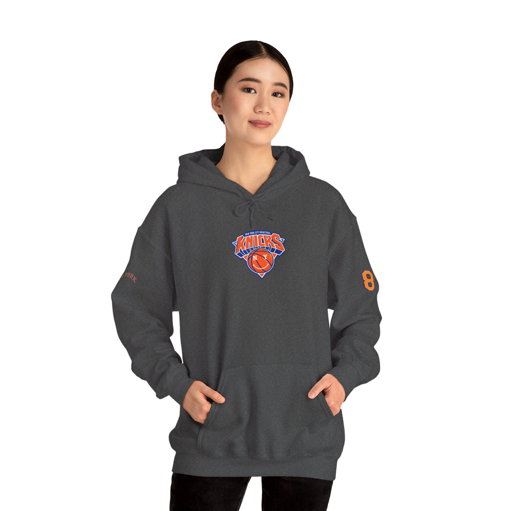 Knicks #8 Anunoby Basketball Hoodie — NYR Team Logo Back Number Sweatshirt