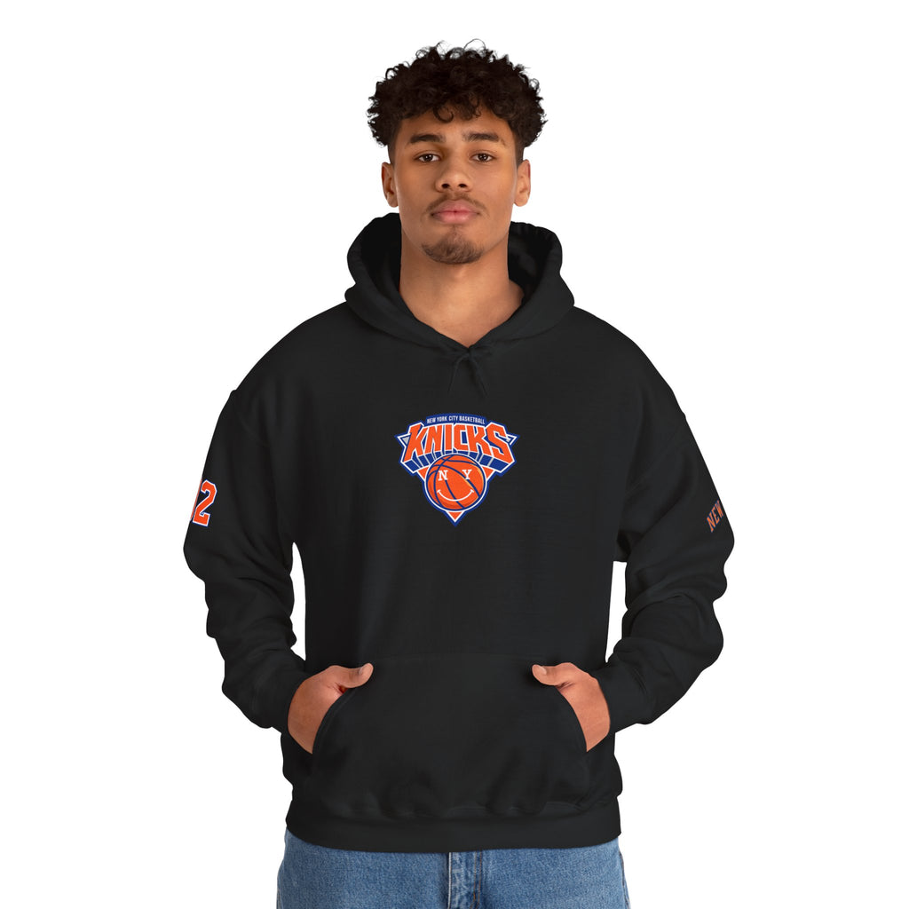 New York Knicks Jersey Hoodie — 'Towns 32' Retro Basketball Pullover