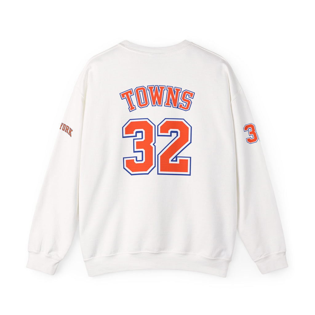 New York Knicks 'Towns 32' Crewneck Sweatshirt — Retro NBA Fan Apparel