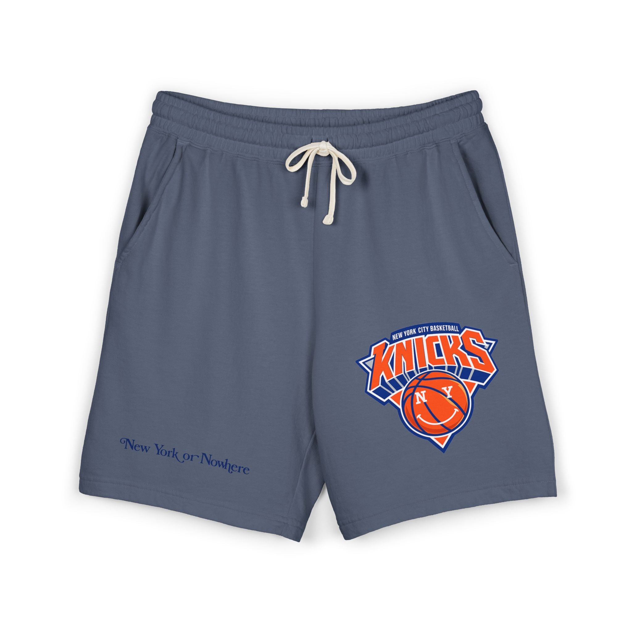 Knicks Logo Basketball Sweat Shorts - Garment-Dyed Lightweight Fleece