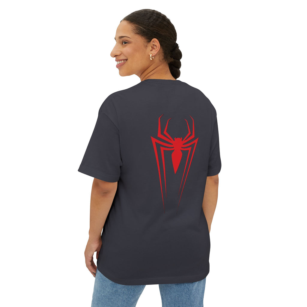 Spider Emblem Boxy Tee — Red Spider Logo Oversized T-Shirt