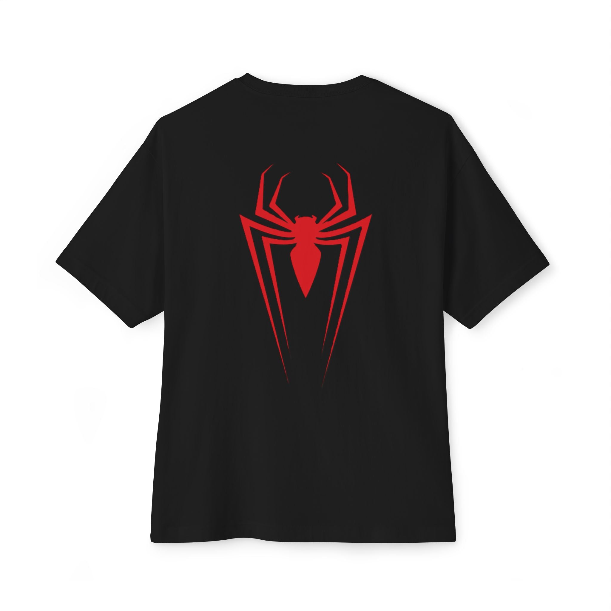 Spider Emblem Boxy Tee — Red Spider Logo Oversized T-Shirt