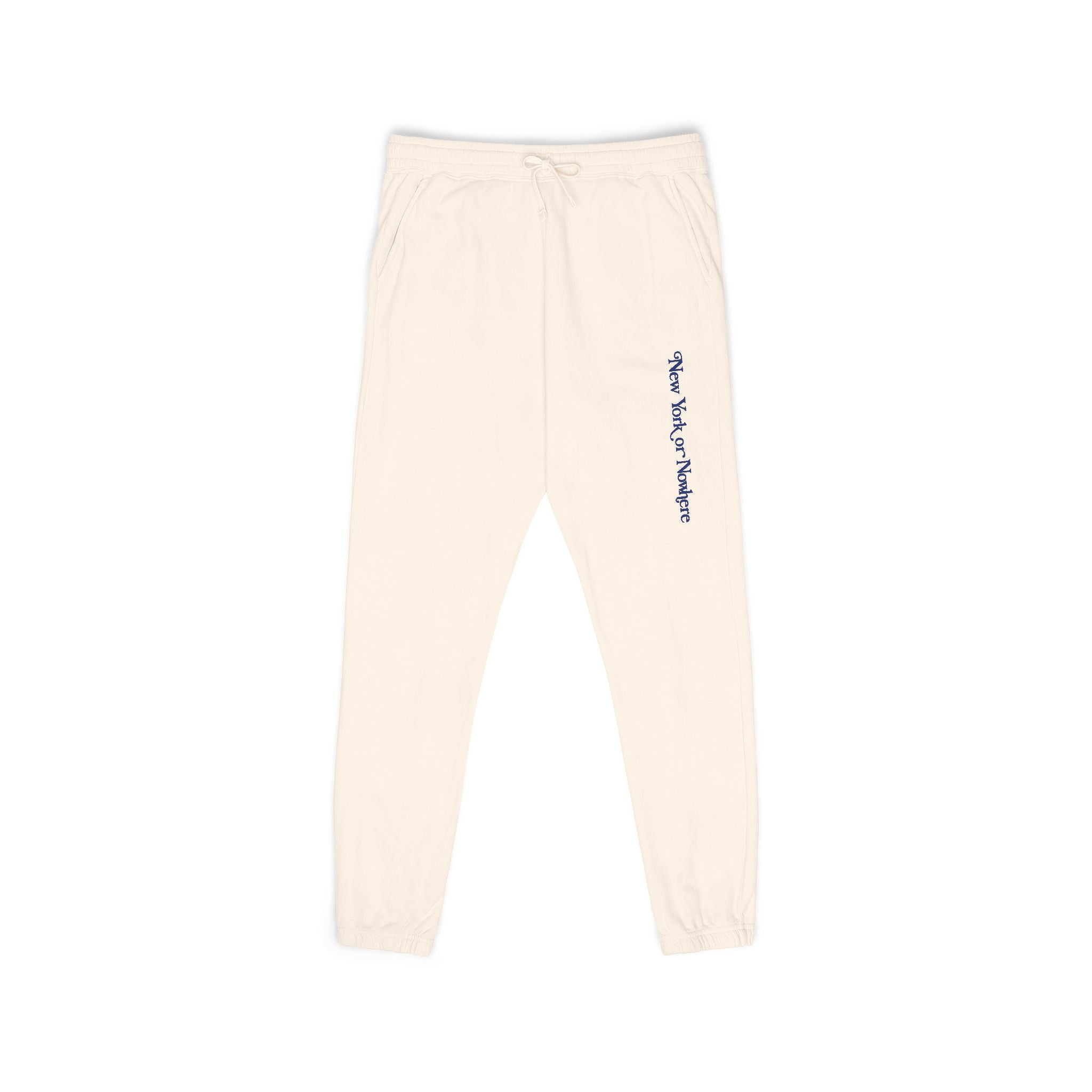 Fleece Sweatpants — Minimal Vertical Script Cozy Joggers