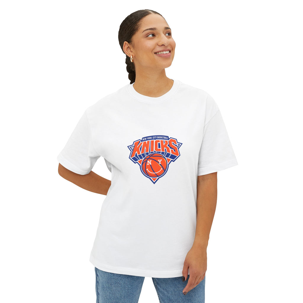Knicks 'Towns 32' Boxy Tee — Retro Basketball Team Jersey Shirt