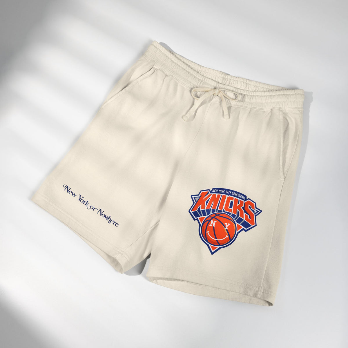 Knicks Logo Basketball Sweat Shorts - Garment-Dyed Lightweight Fleece