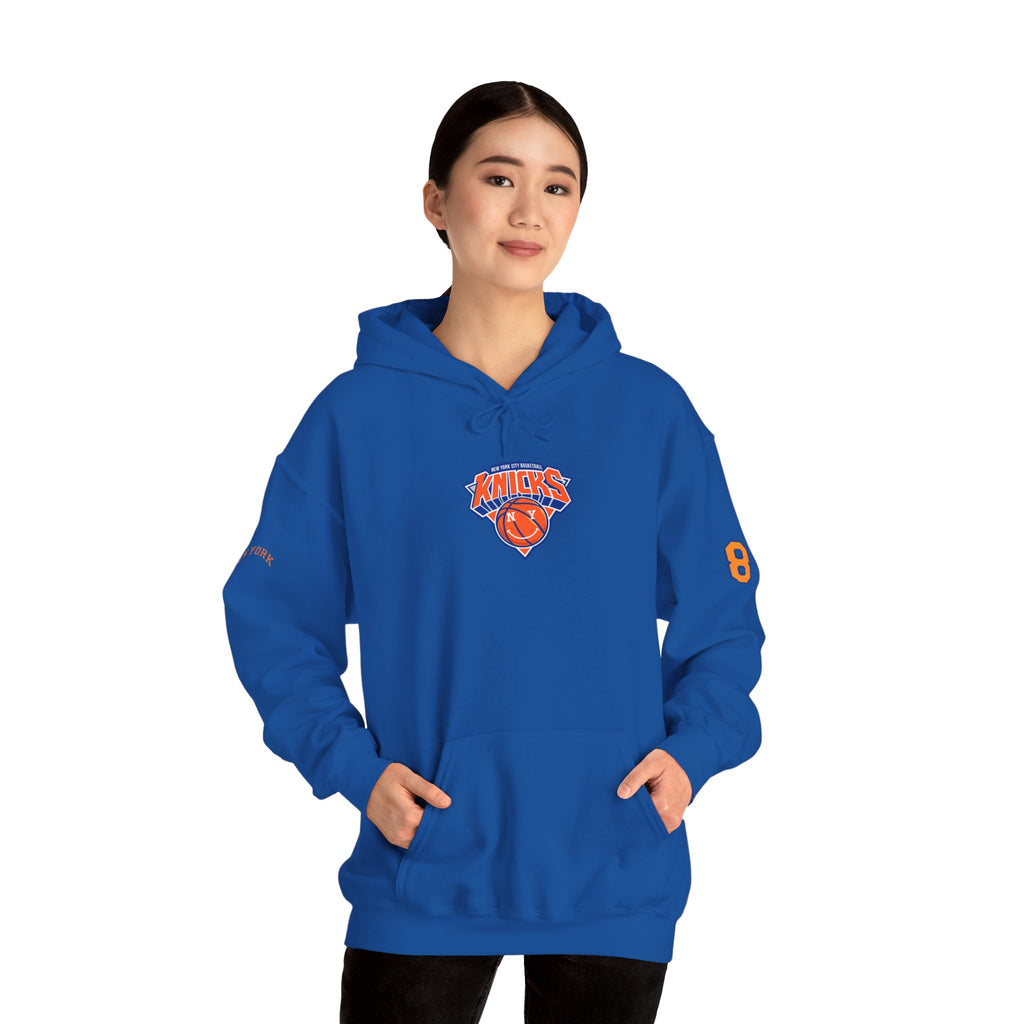 Knicks #8 Anunoby Basketball Hoodie — NYR Team Logo Back Number Sweatshirt