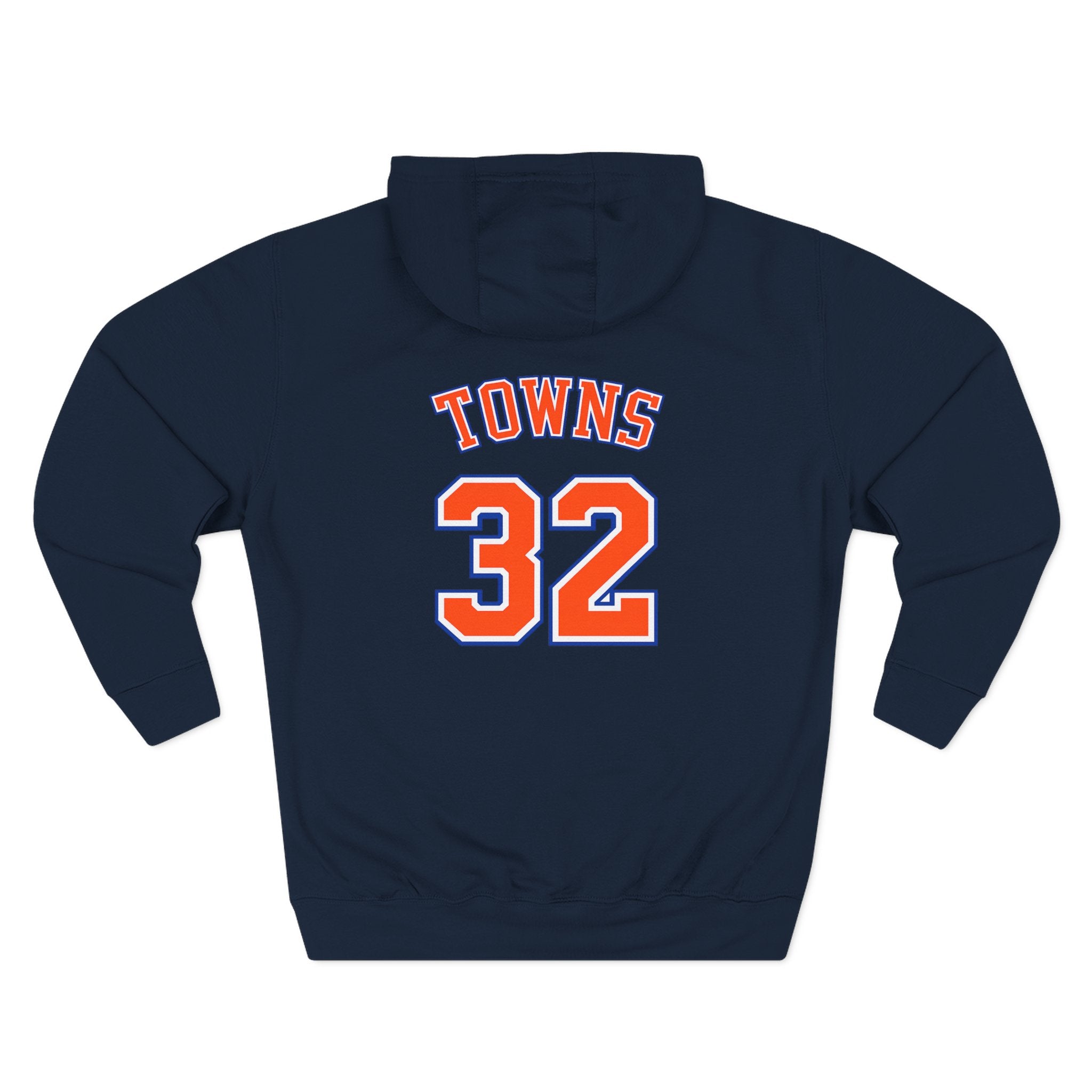 Knicks Basketball Hoodie — 'Towns 32' Team Logo Fleece Pullover