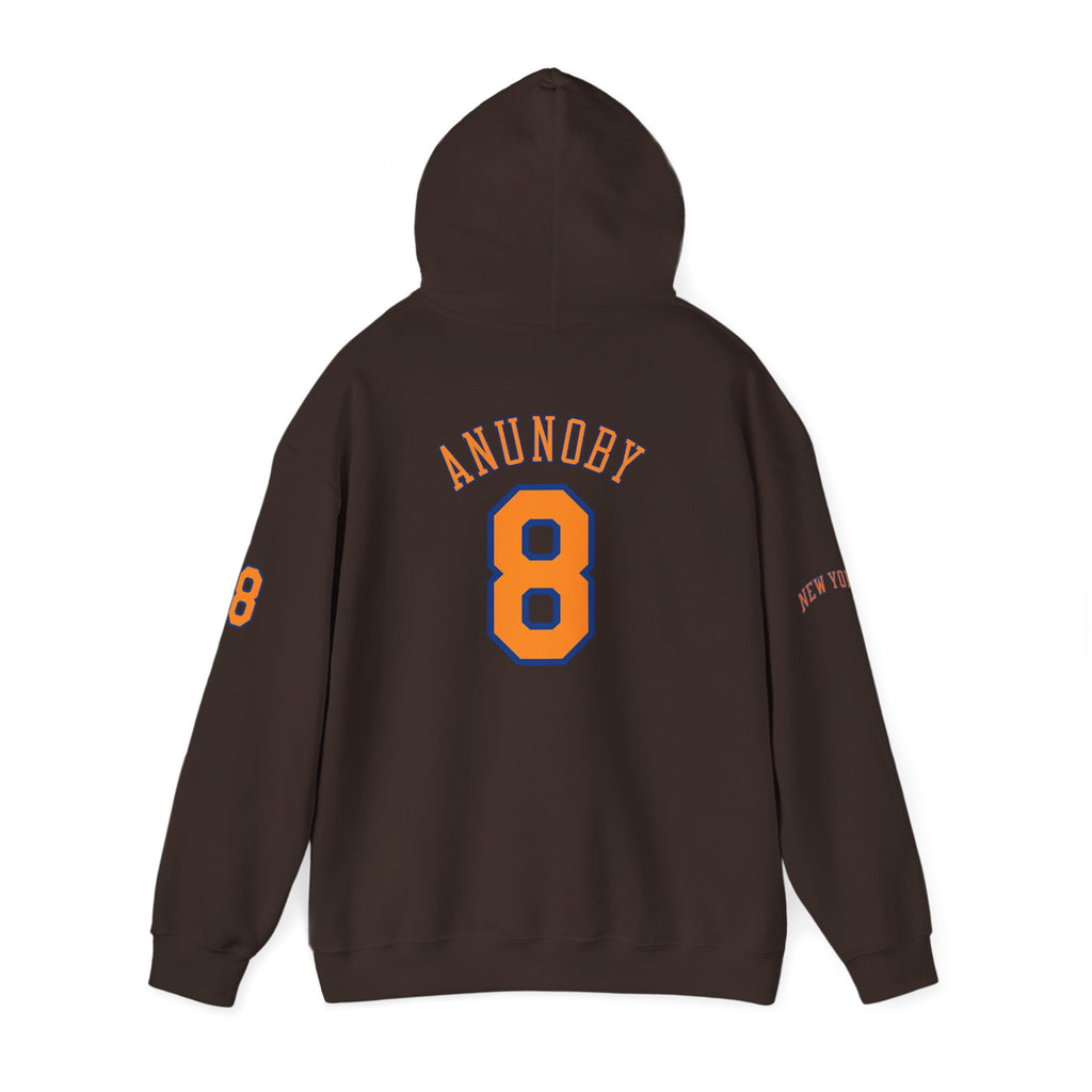 Knicks #8 Anunoby Basketball Hoodie — NYR Team Logo Back Number Sweatshirt