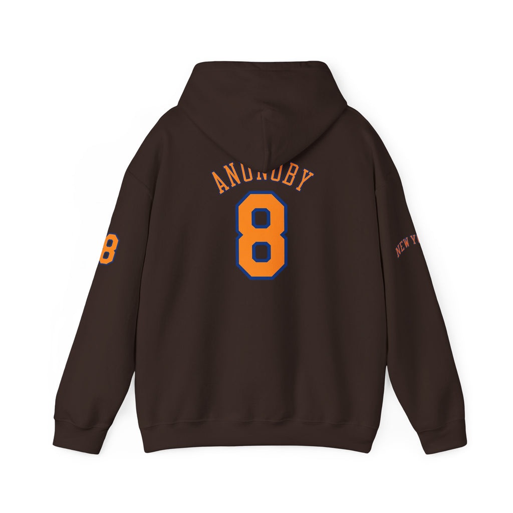 Knicks #8 Anunoby Basketball Hoodie — NYR Team Logo Back Number Sweatshirt