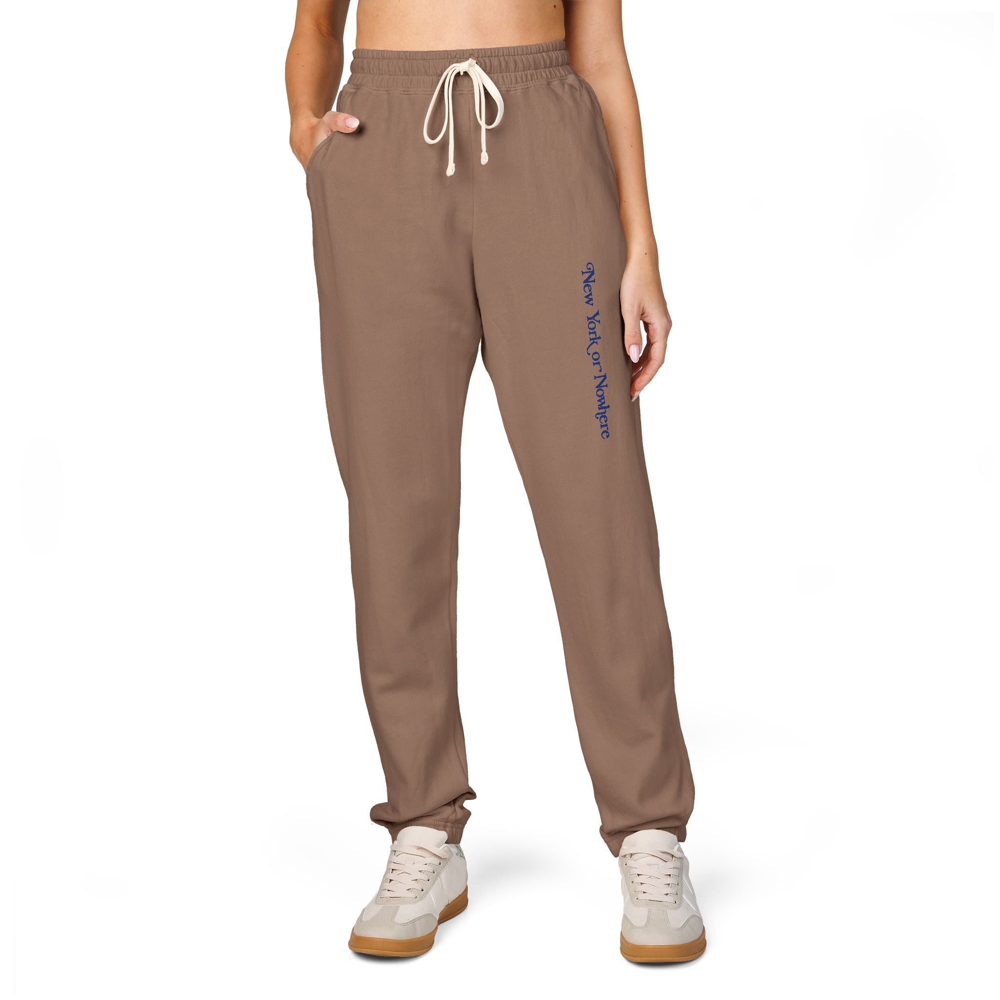 Fleece Sweatpants — Minimal Vertical Script Cozy Joggers