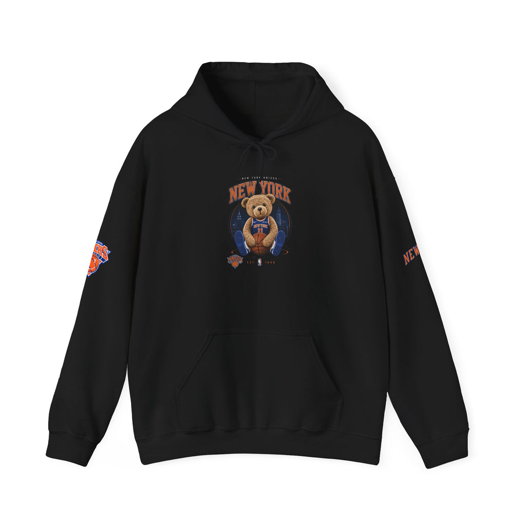 New York Knicks Teddy Bear Graphic Hoodie – NBA Fan Pullover