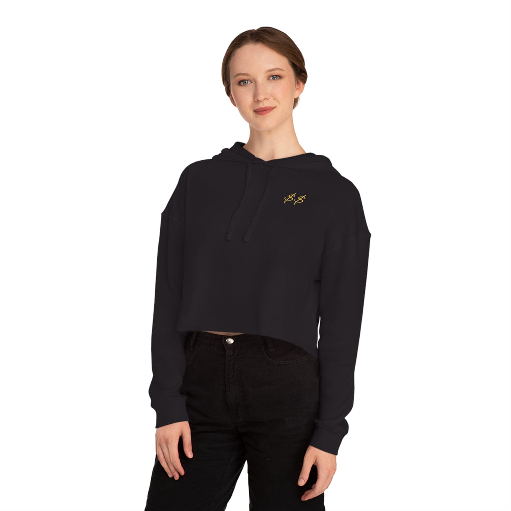 “Bad Bitch 1” Woman's Graphic Cropped Hooded Sweatshirt