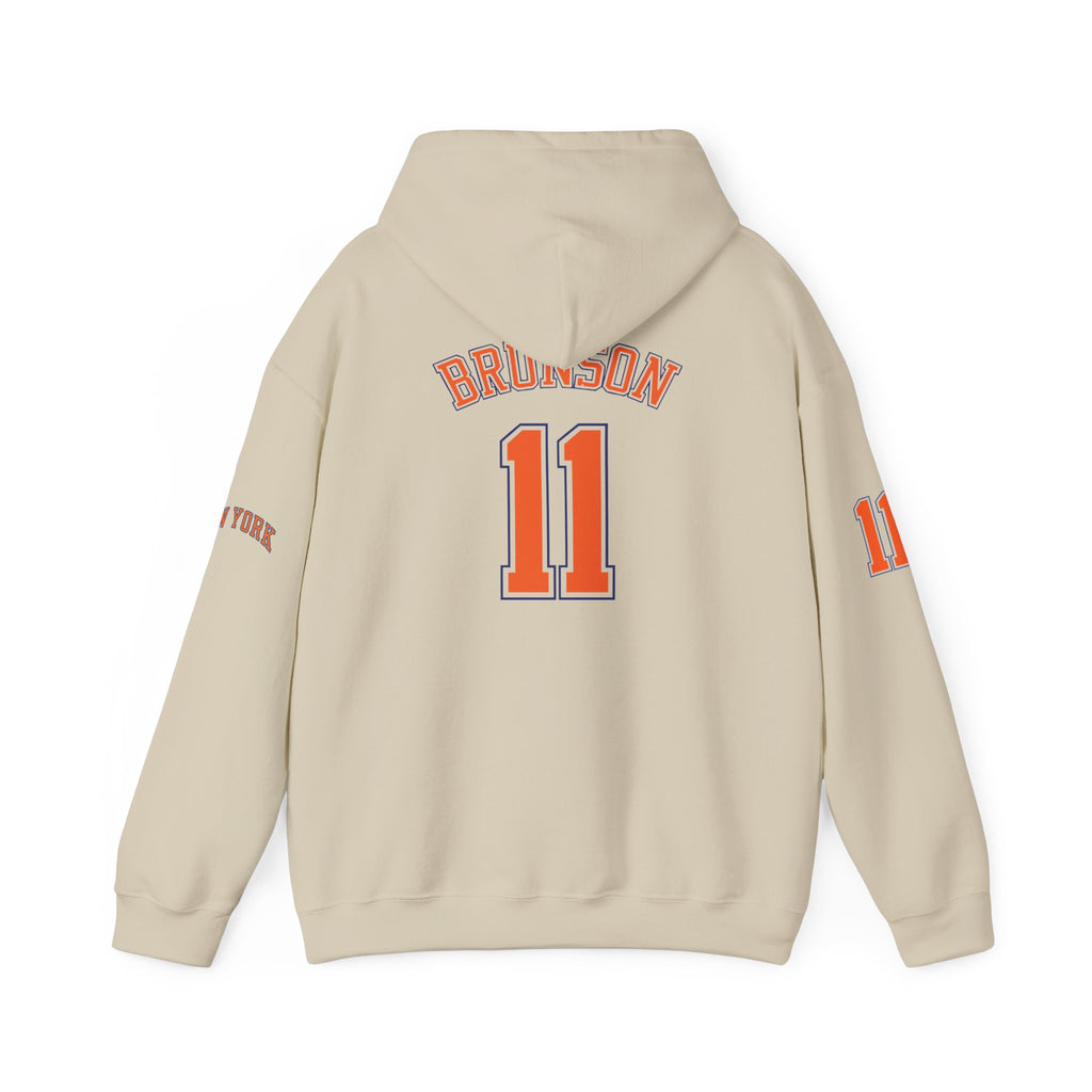 Knicks Jersey Hoodie — Brunson #11 White Basketball Pullover