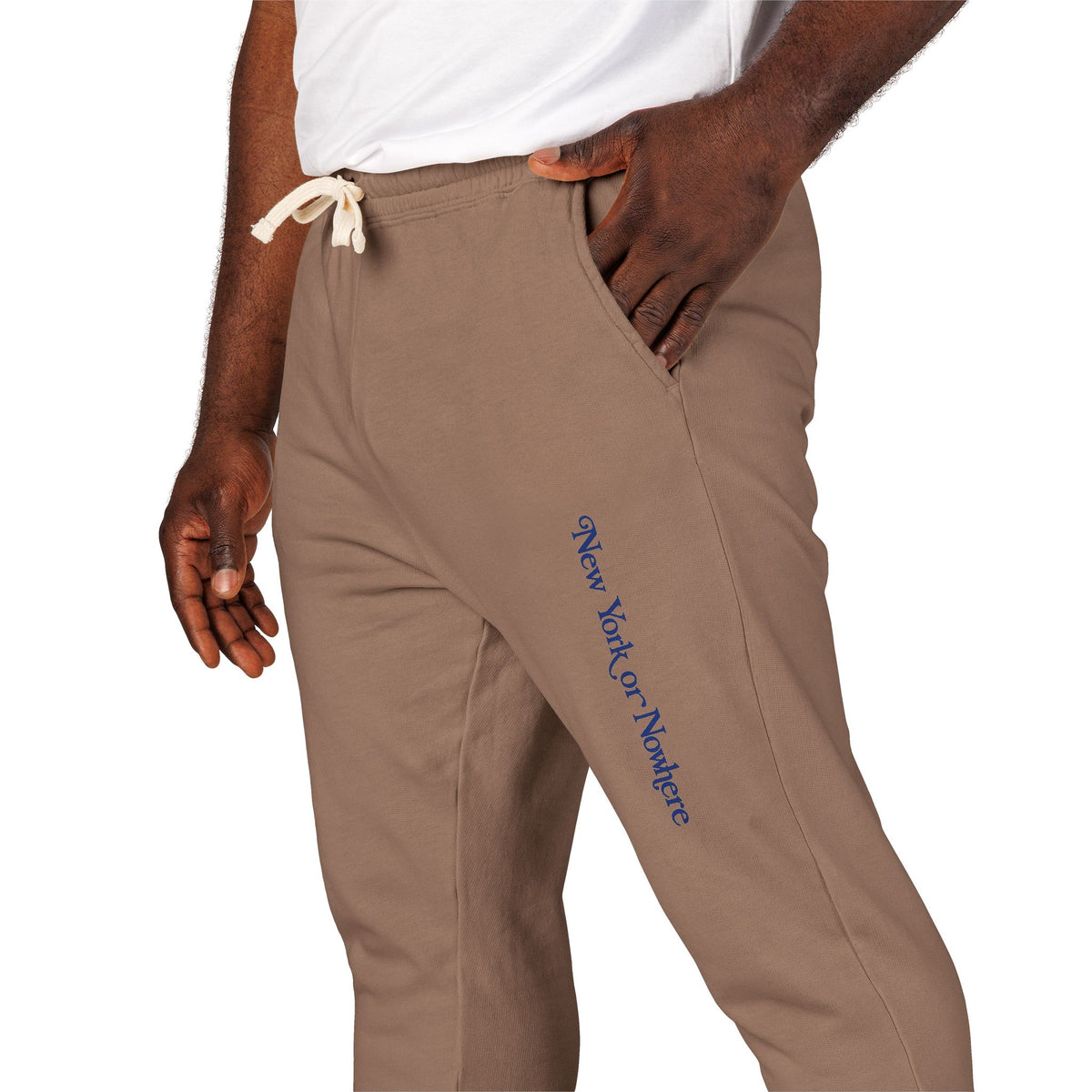 Fleece Sweatpants — Minimal Vertical Script Cozy Joggers
