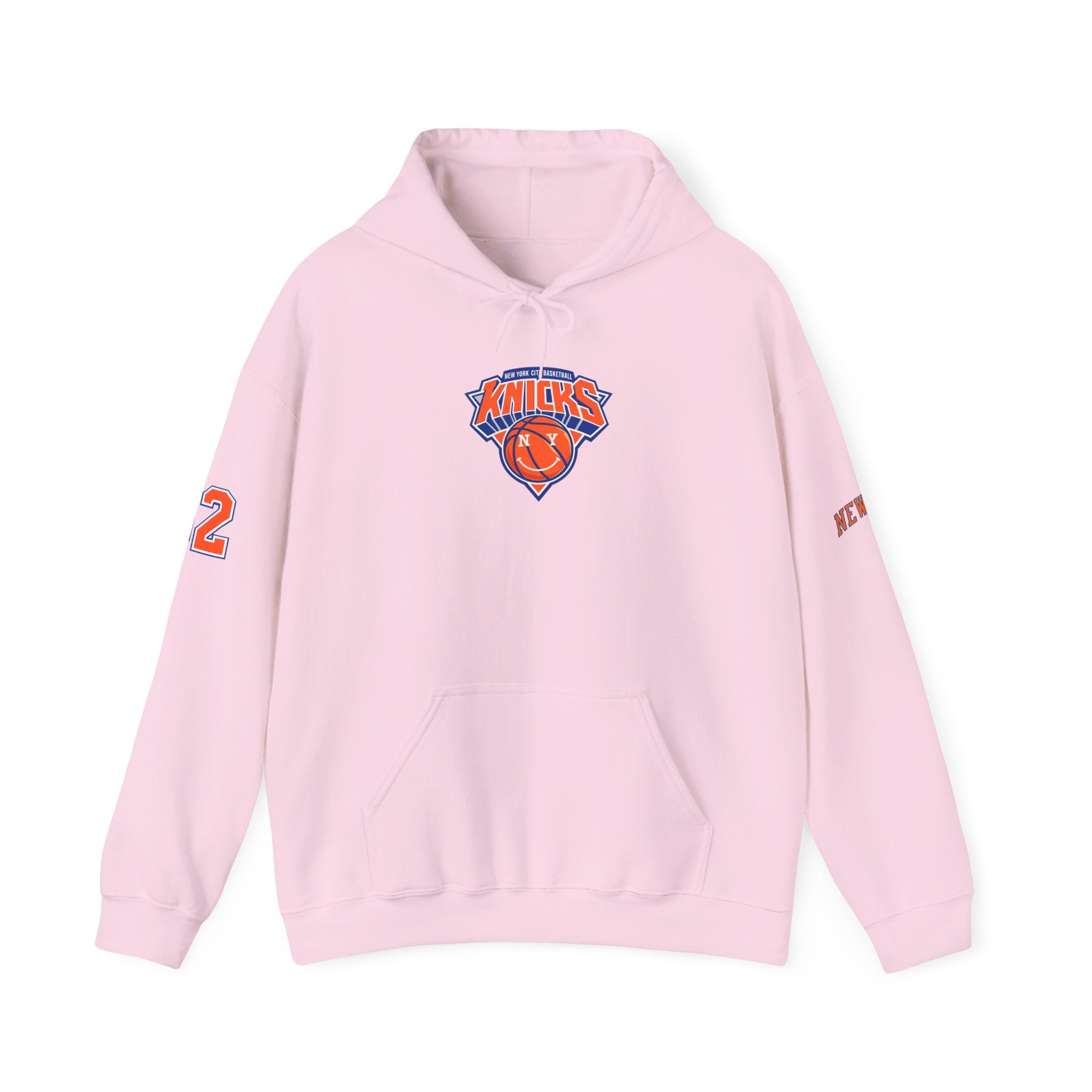 New York Knicks Retro Logo Hoodie — 32 Jersey Sleeve Basketball Pullover