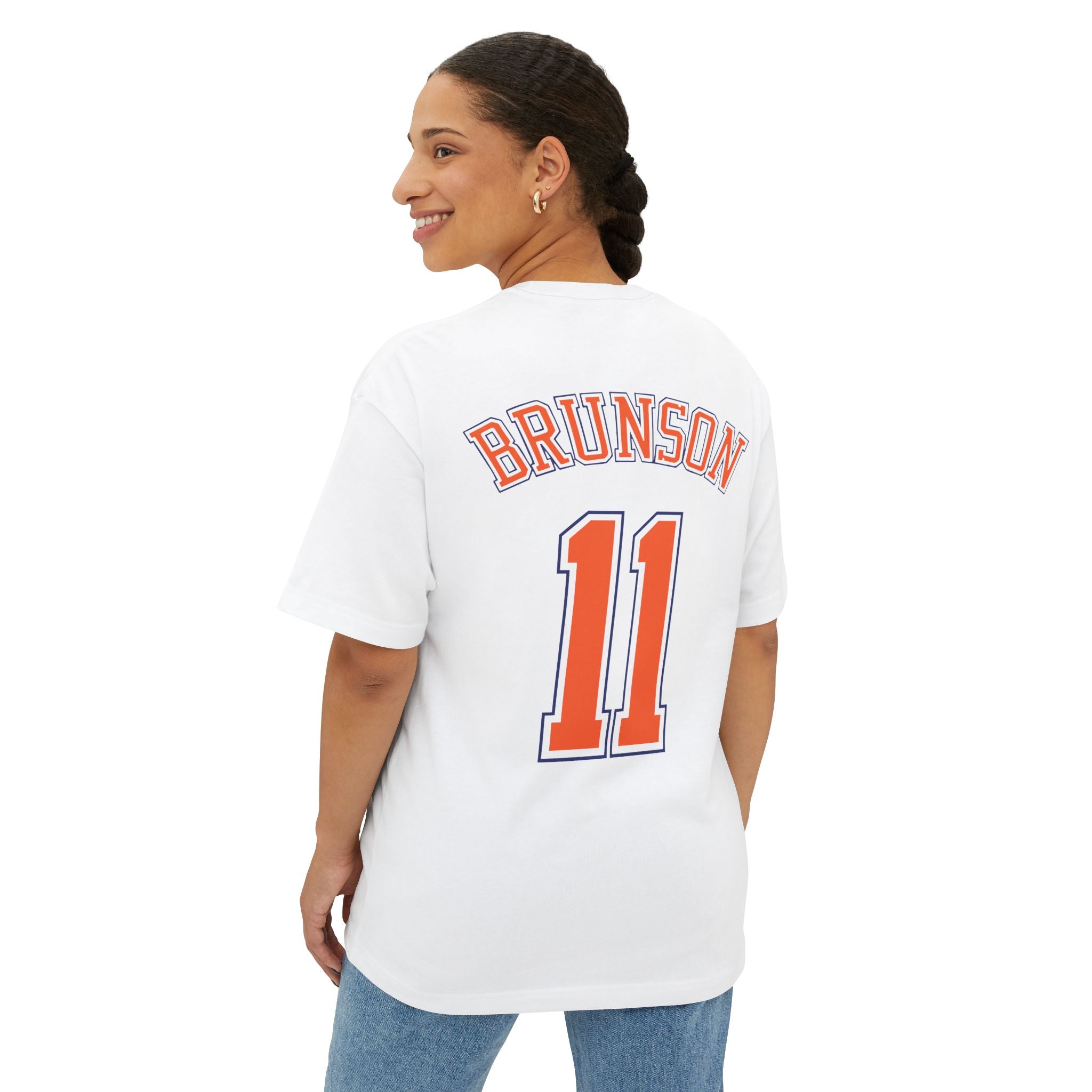 Knicks Brunson #11 Oversized Boxy Tee — NY Basketball Fan Shirt