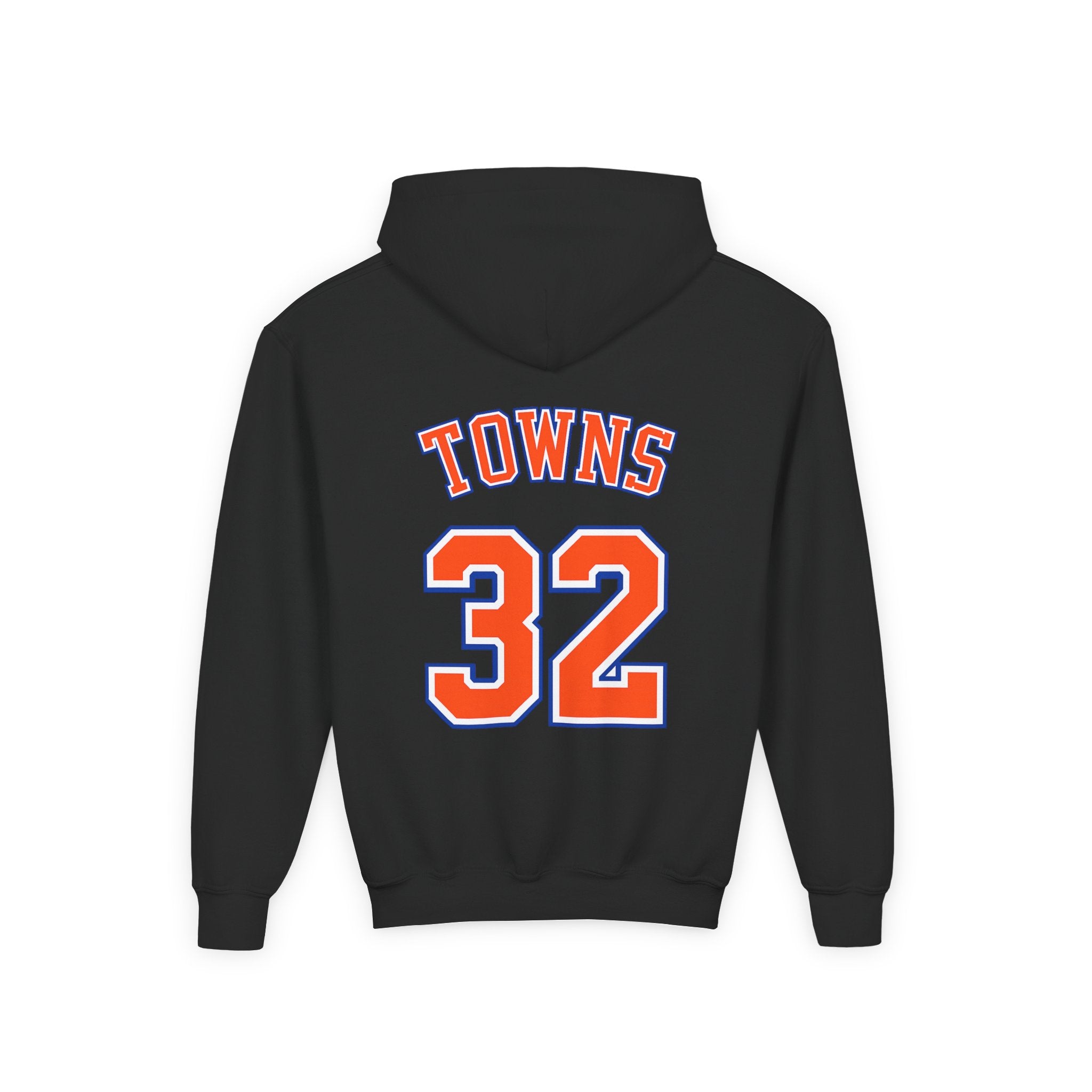Youth Knicks Basketball Hoodie — 'TOWNS 32' Front Logo & Back Jersey Design