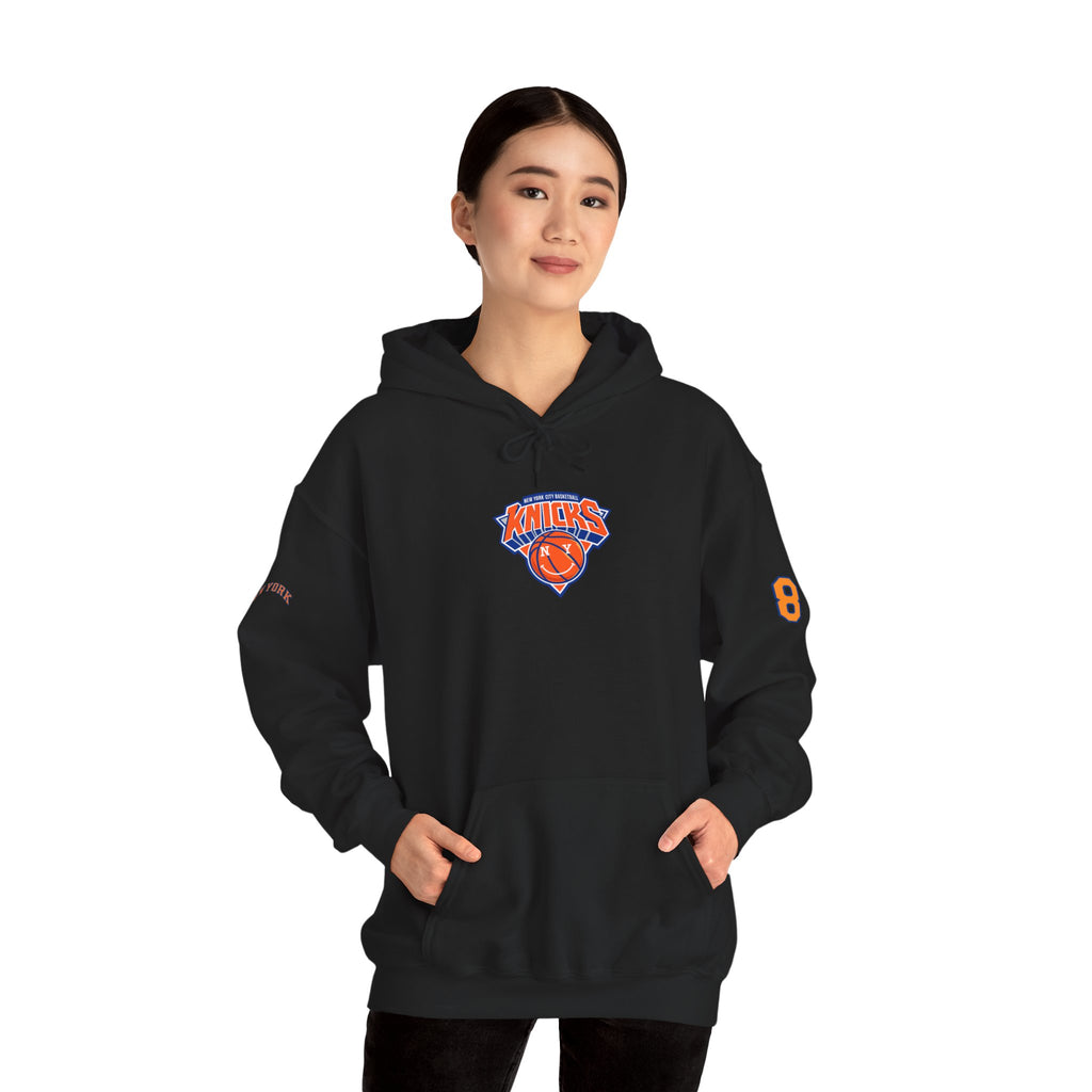 Knicks #8 Anunoby Basketball Hoodie — NYR Team Logo Back Number Sweatshirt