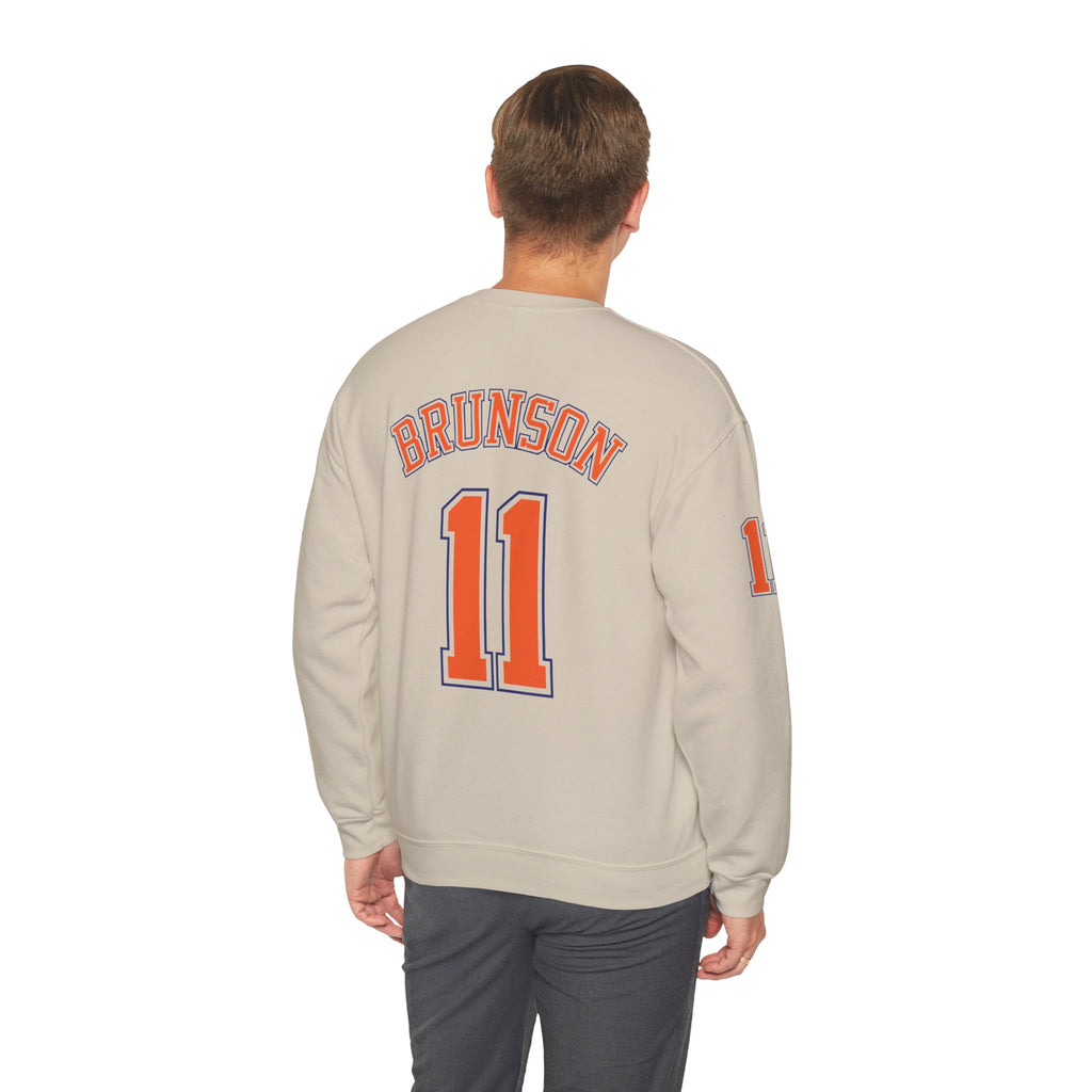 Knicks Brunson #11 Crewneck Sweatshirt — New York Basketball Pullover