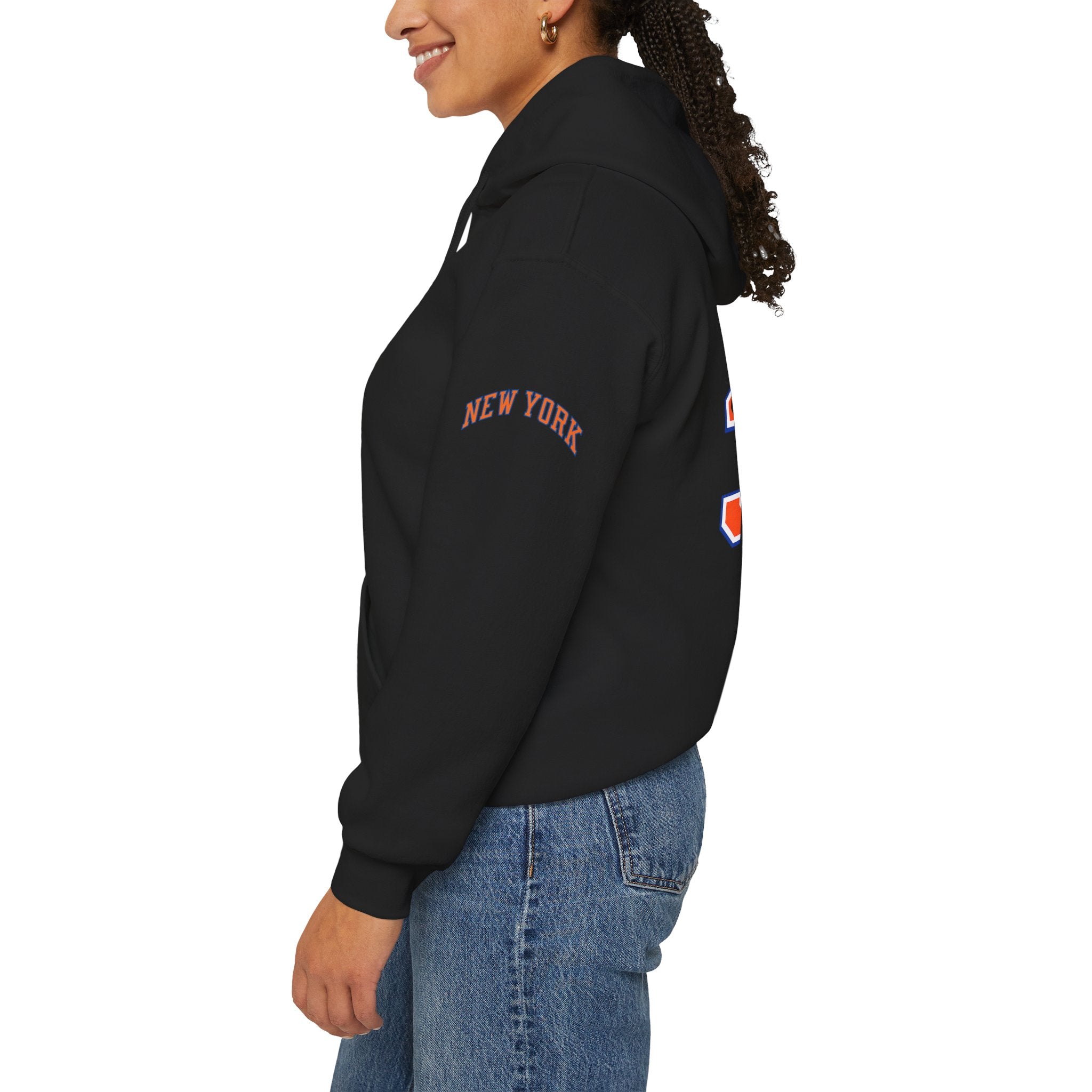 New York Knicks Jersey Hoodie — 'Towns 32' Retro Basketball Pullover