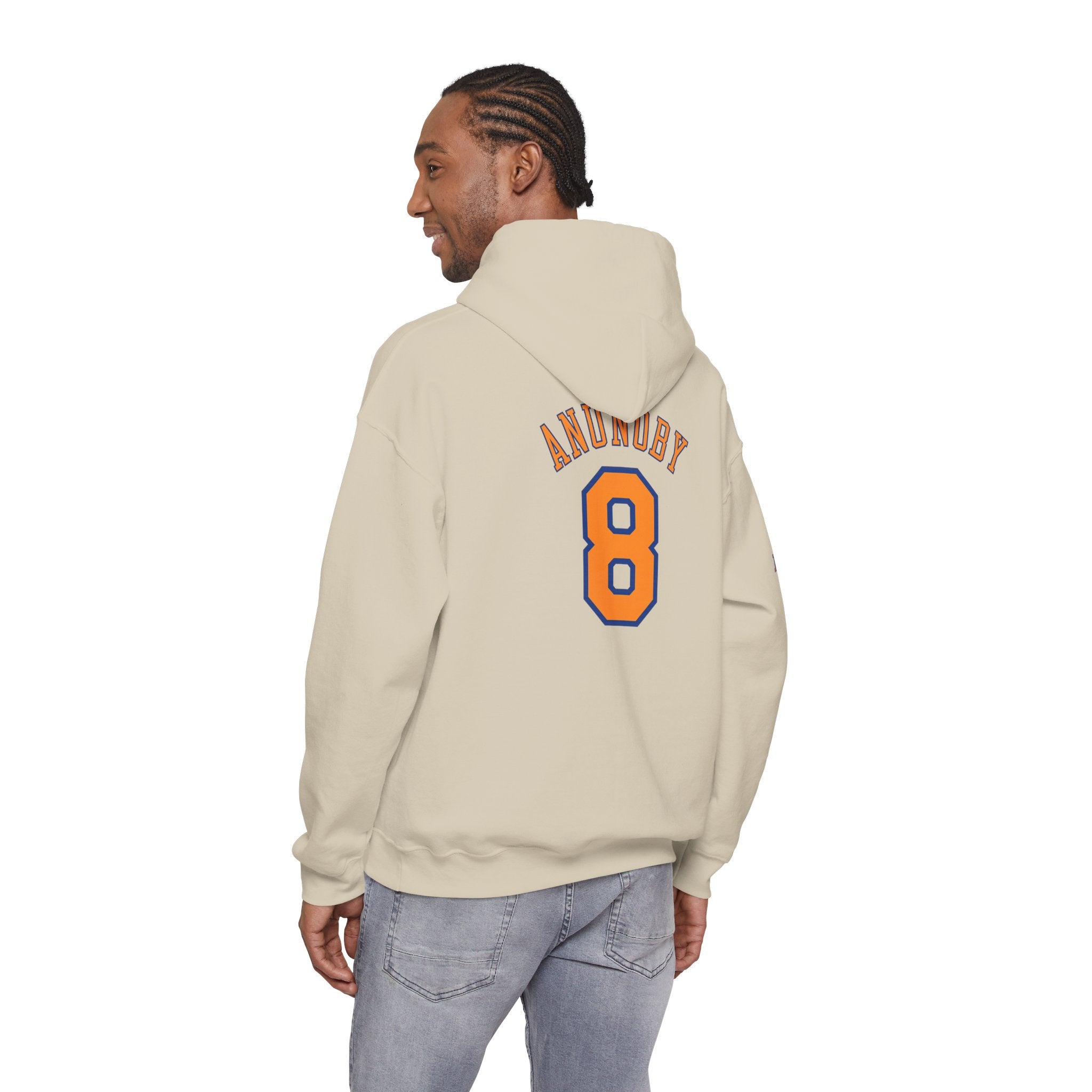 Knicks #8 Anunoby Basketball Hoodie — NYR Team Logo Back Number Sweatshirt