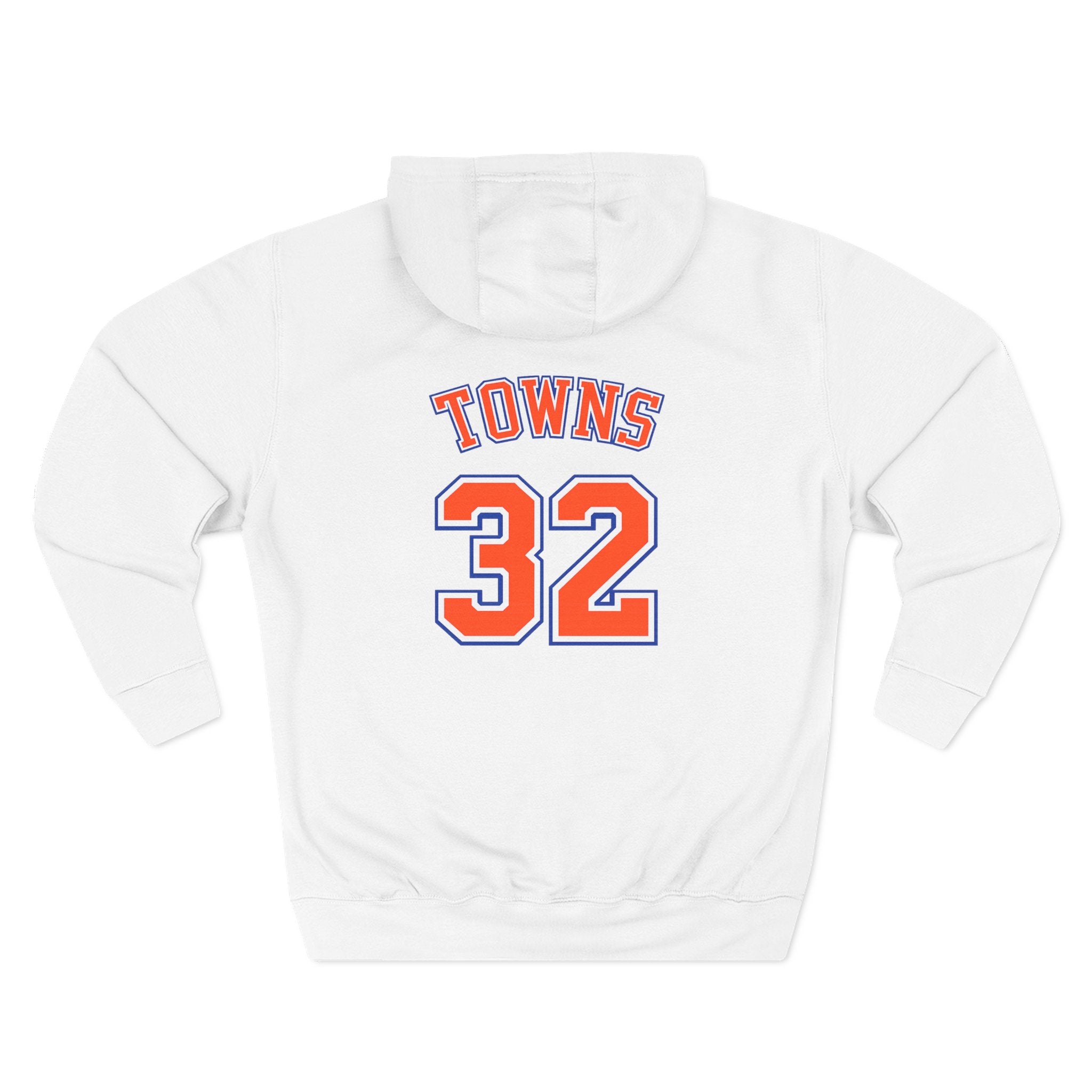 Knicks Basketball Hoodie — 'Towns 32' Team Logo Fleece Pullover