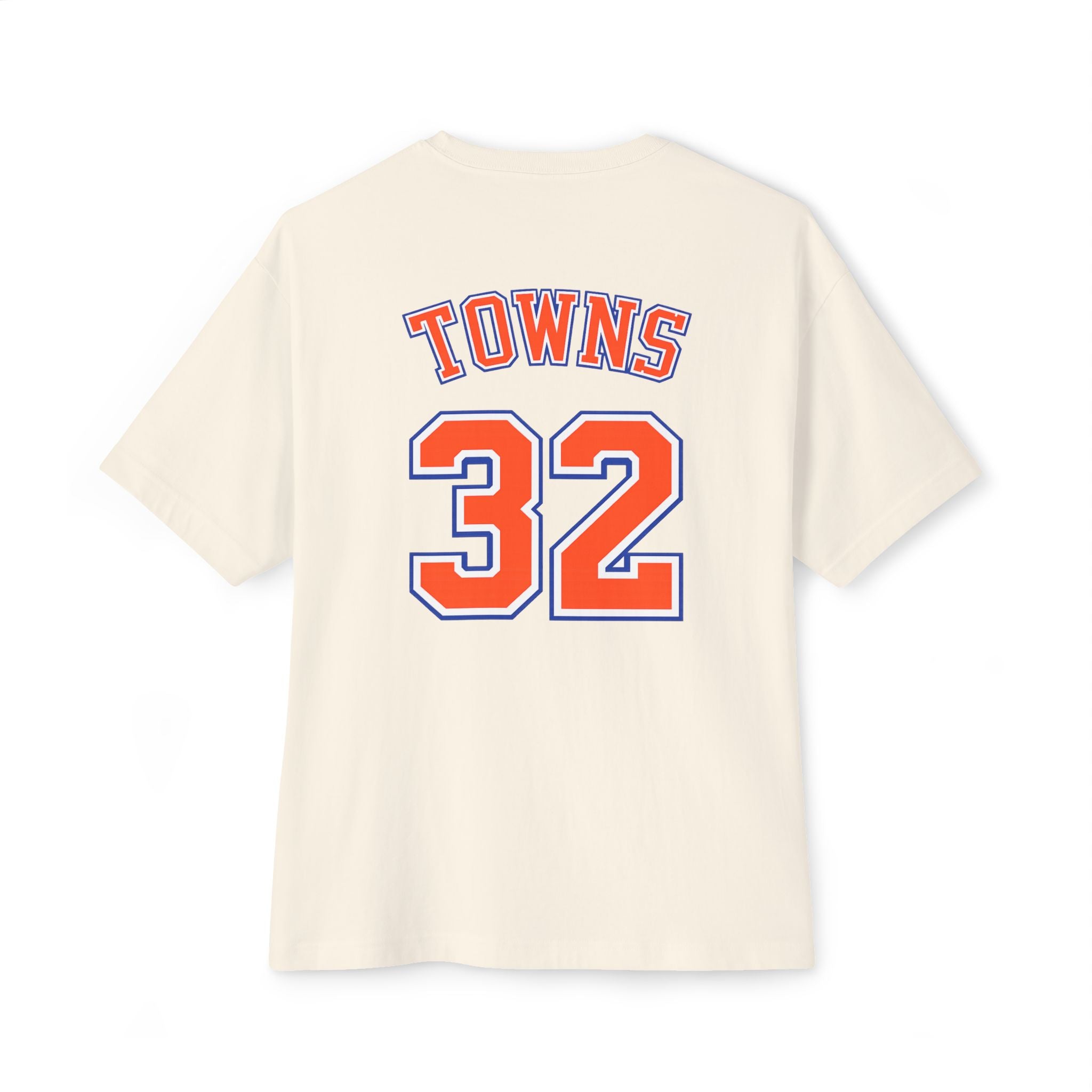 Knicks 'Towns 32' Boxy Tee — Retro Basketball Team Jersey Shirt