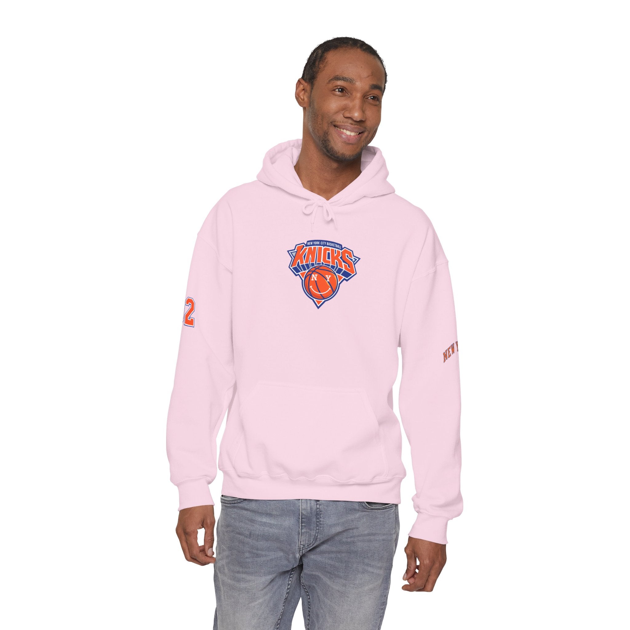 New York Knicks Jersey Hoodie — 'Towns 32' Retro Basketball Pullover