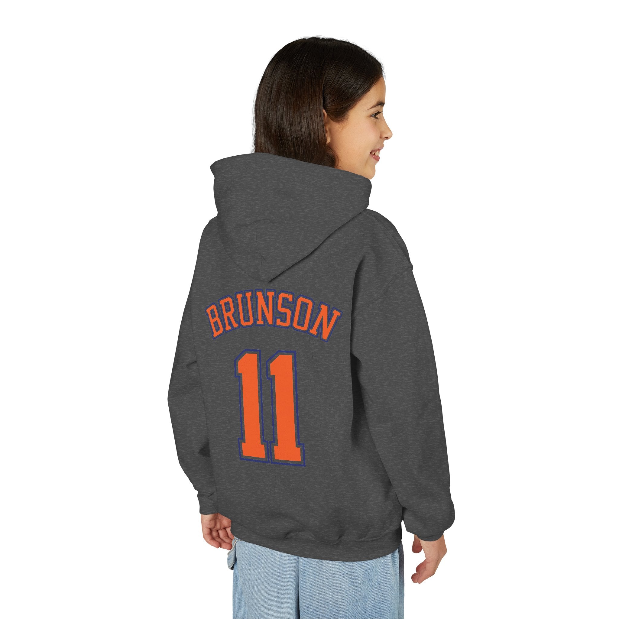 Youth Knicks 'Brunson 11' Basketball Hoodie - Team Logo Youth Sweatshirt