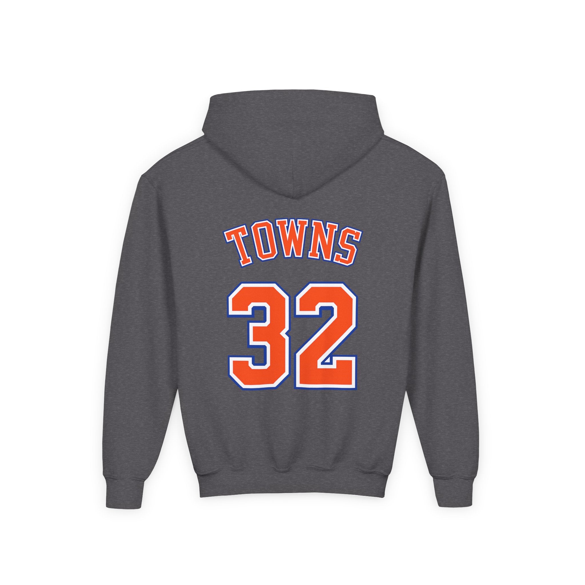 Youth Knicks Basketball Hoodie — 'TOWNS 32' Front Logo & Back Jersey Design