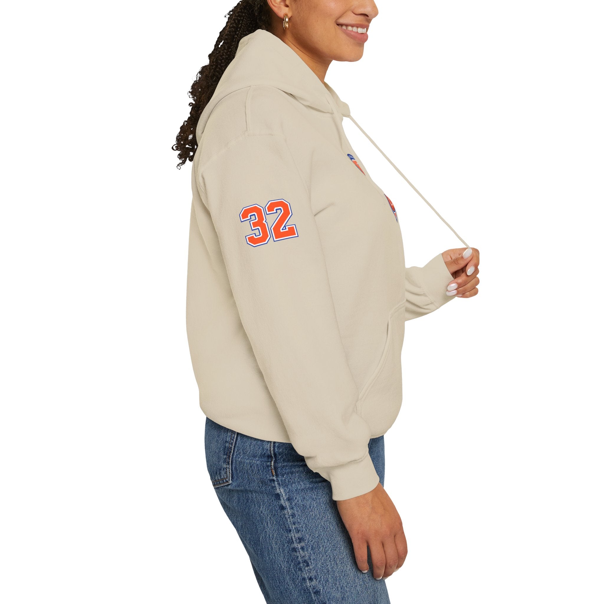 New York Knicks Jersey Hoodie — 'Towns 32' Retro Basketball Pullover